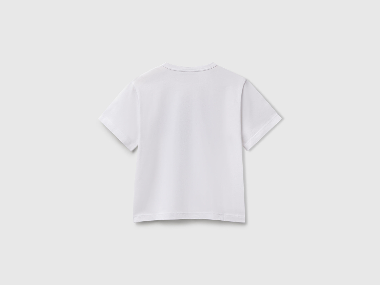 Benetton Erkek Bebek Beyaz Grafik Baskılı Kısa Kollu T-Shirt