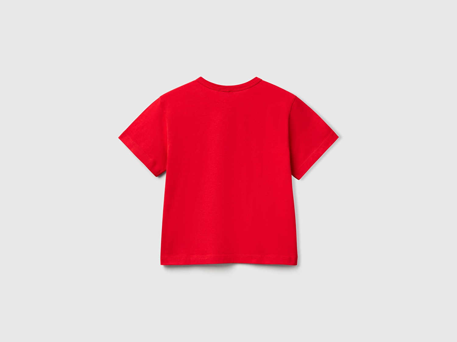 Benetton Erkek Bebek Kırmızı Grafik Baskılı Kısa Kollu T-Shirt