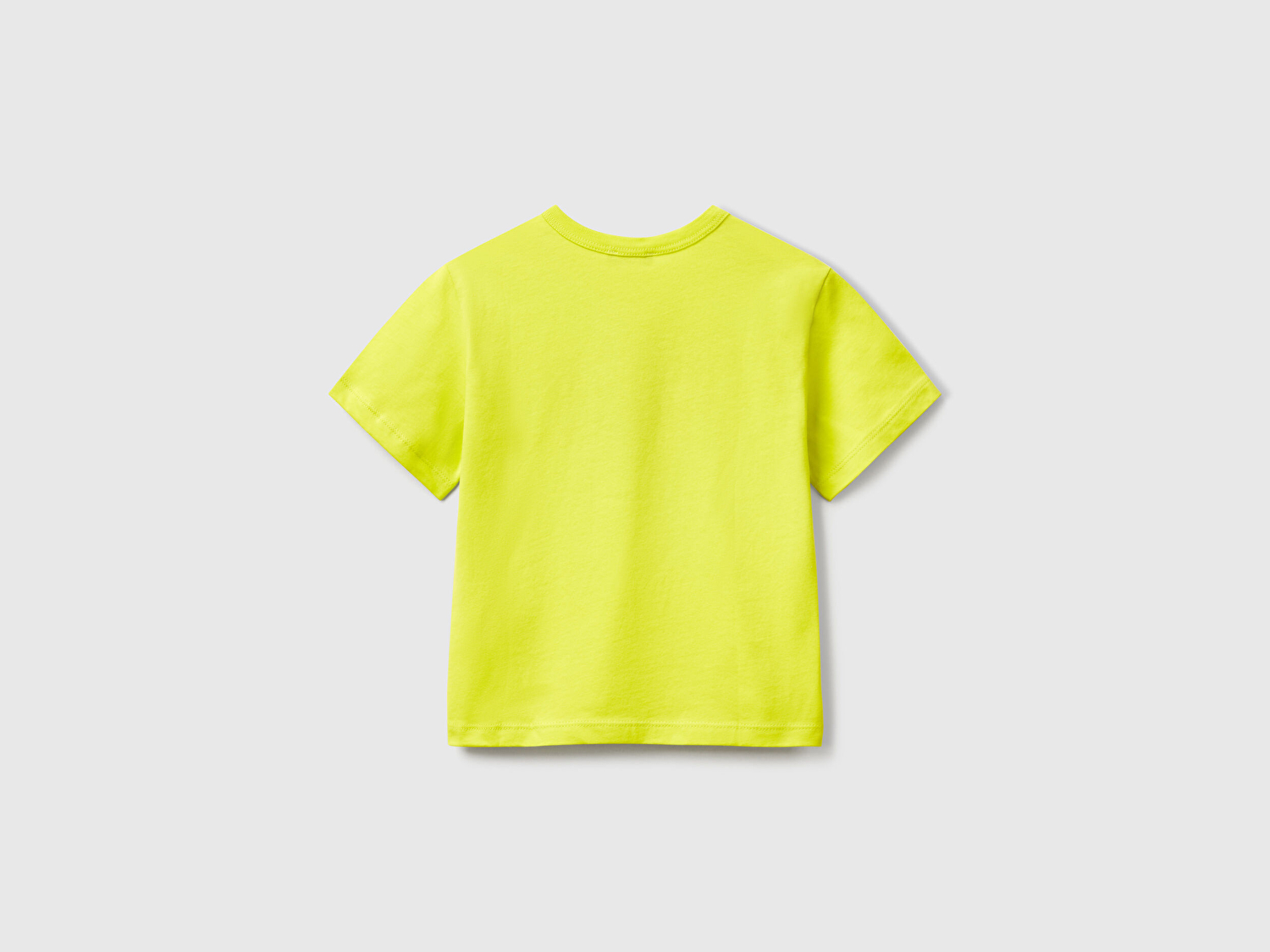 Benetton Erkek Bebek Sarı Grafik Baskılı Kısa Kollu T-Shirt