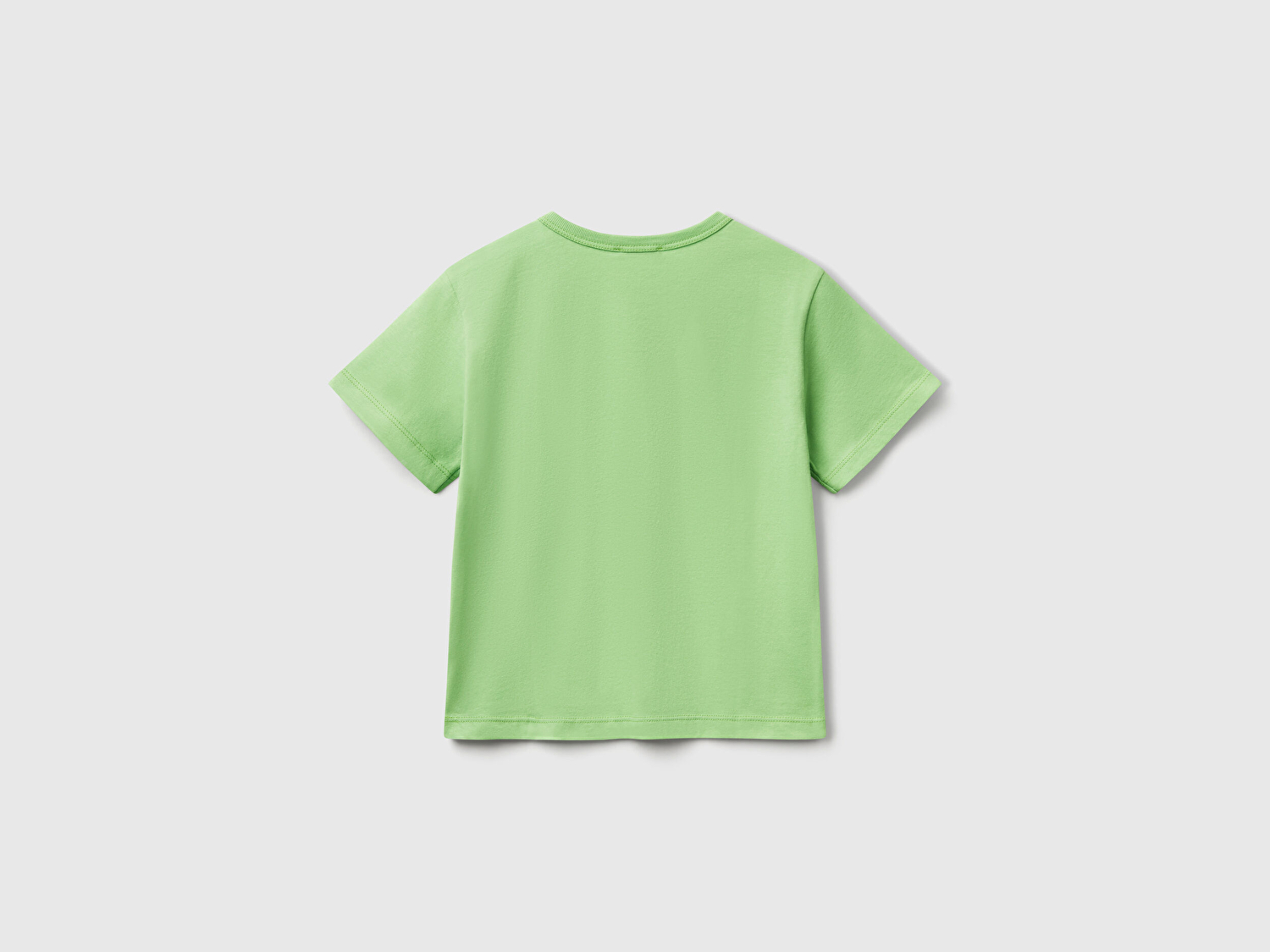Benetton Erkek Bebek Fıstık Yeşili Grafik Baskılı Kısa Kollu T-Shirt