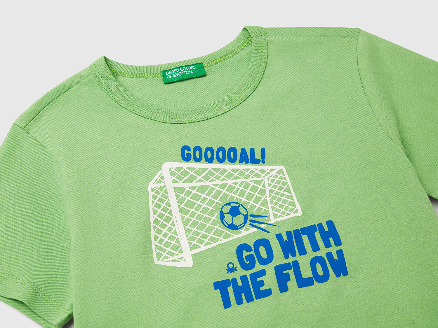 Benetton Erkek Bebek Fıstık Yeşili Grafik Baskılı Kısa Kollu T-Shirt