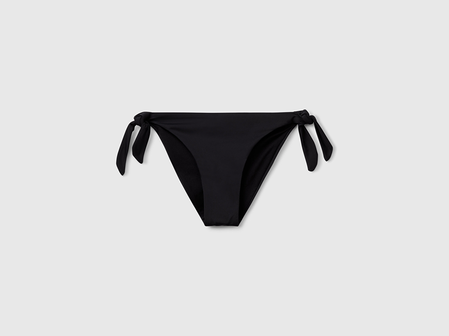 Benetton Kadın Siyah Kenardan Bağlamalı Brezilya Model Düşük Bel Bikini Altı