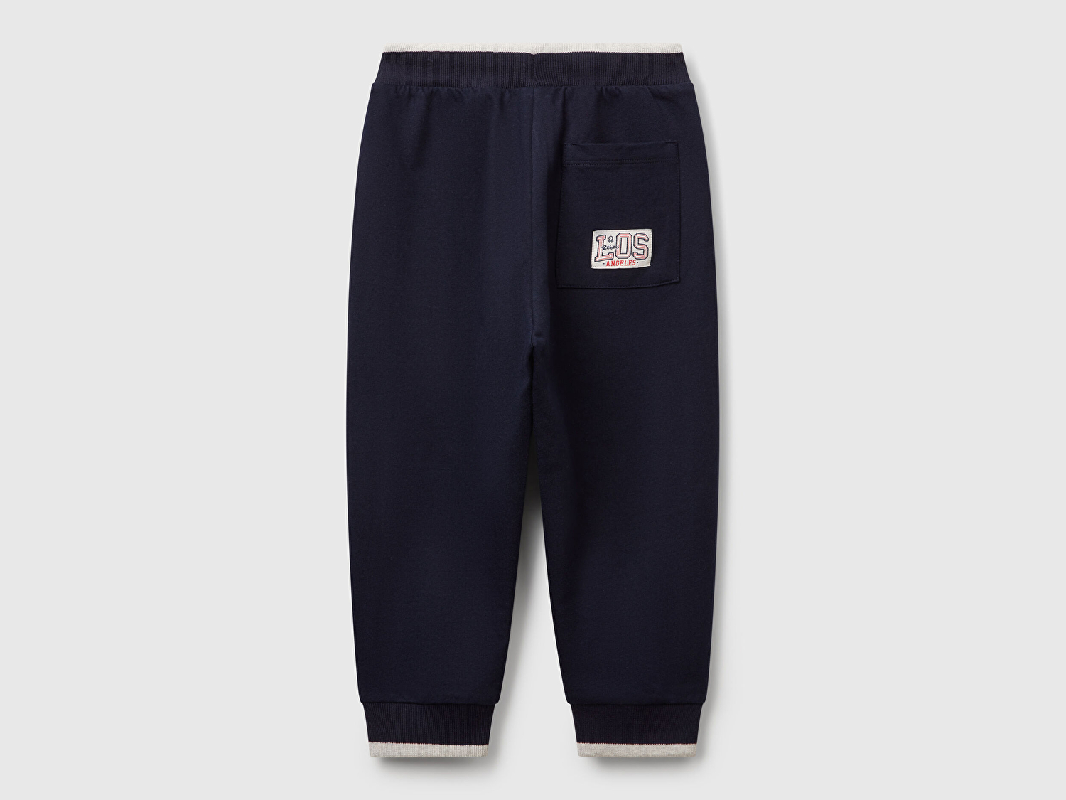 Benetton Erkek Bebek Lacivert Dikiş Motifli Beli İpli Jogger Eşofman Altı