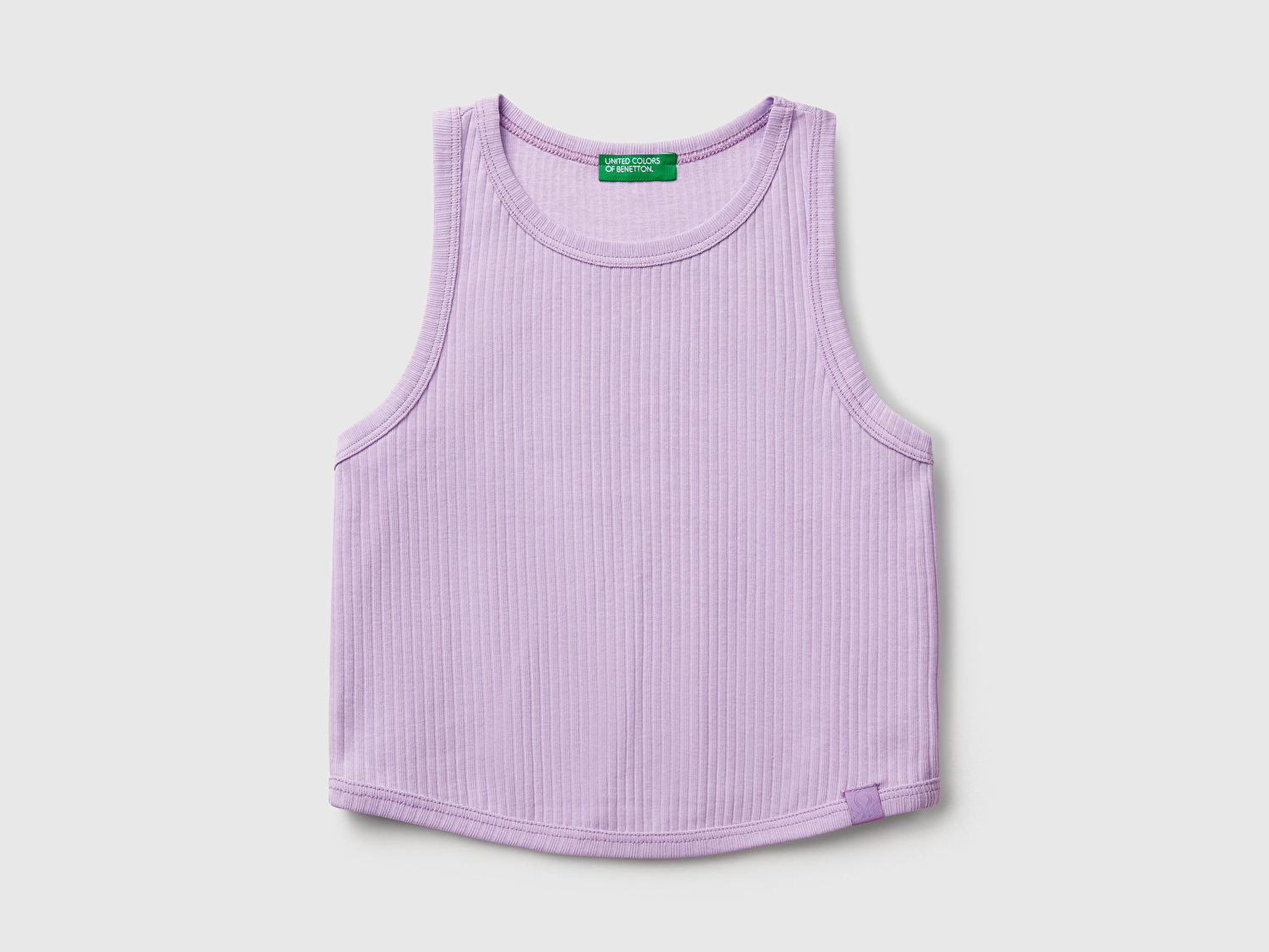 Benetton Kız Çocuk Lila Fitilli Crop Atlet