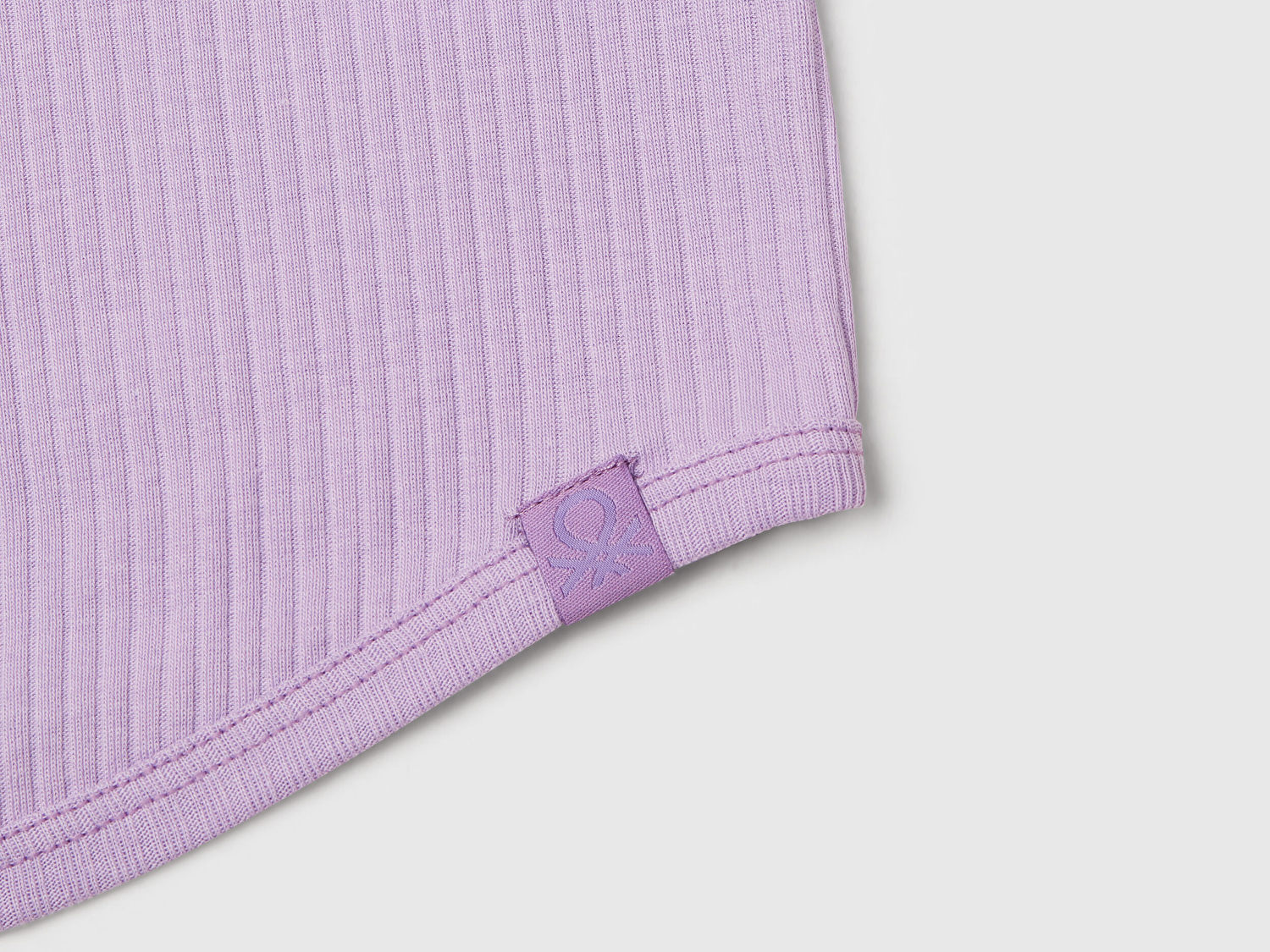 Benetton Kız Çocuk Lila Fitilli Crop Atlet
