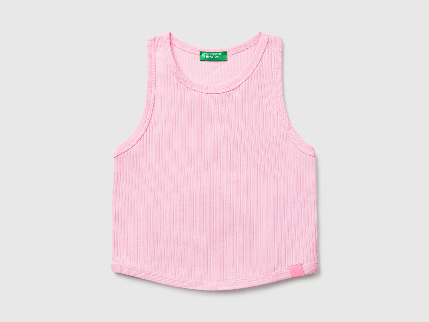 Benetton Kız Çocuk Pembe Fitilli Crop Atlet