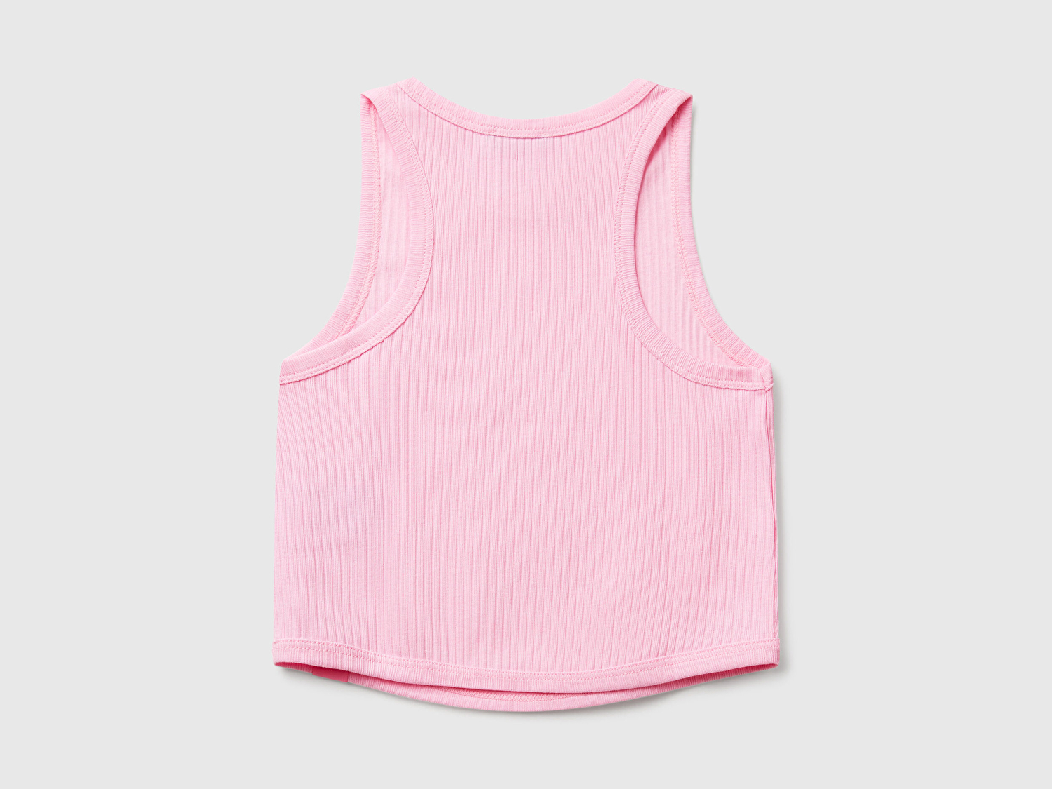 Benetton Kız Çocuk Pembe Fitilli Crop Atlet