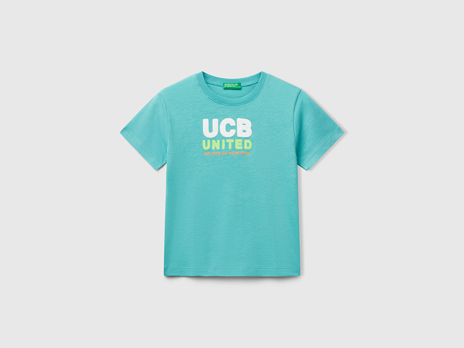 Benetton Erkek Bebek Mint Yeşili Benetton Logo Baskılı T-Shirt