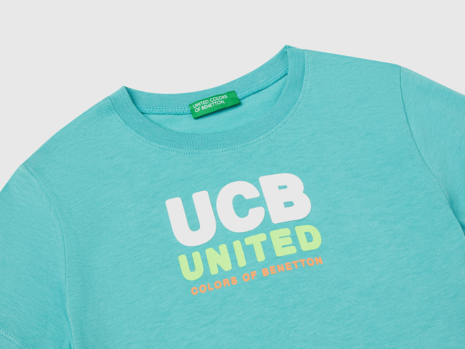 Benetton Erkek Bebek Mint Yeşili Benetton Logo Baskılı T-Shirt