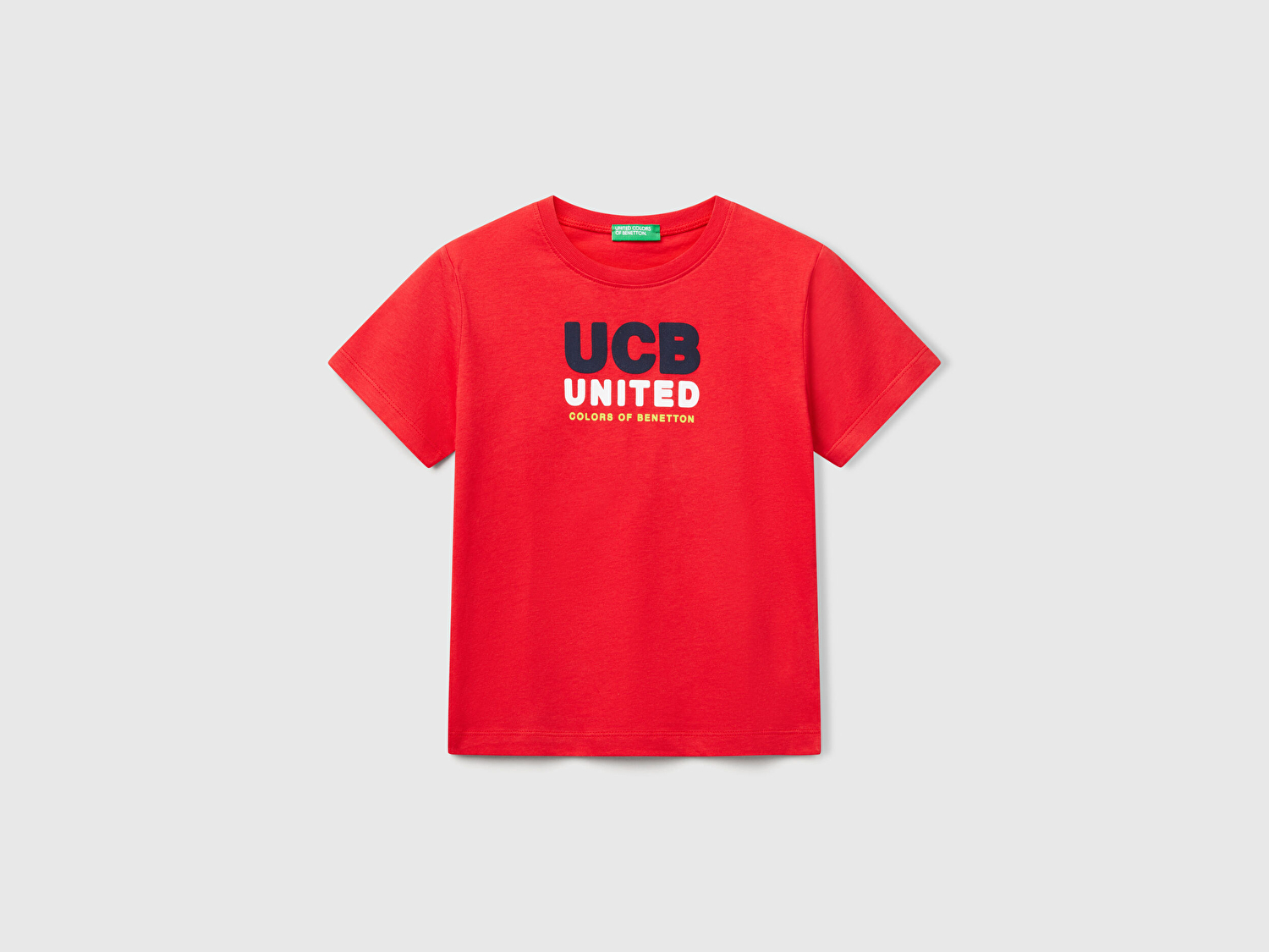 Benetton Erkek Bebek Kırmızı Benetton Logo Baskılı T-Shirt