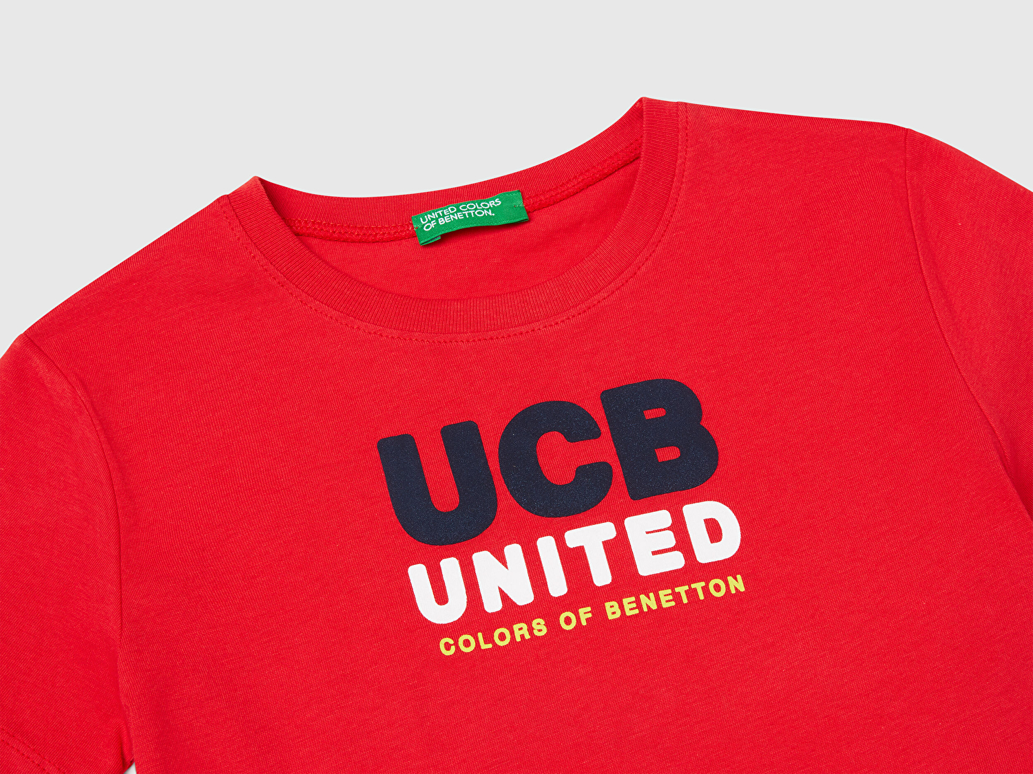 Benetton Erkek Bebek Kırmızı Benetton Logo Baskılı T-Shirt