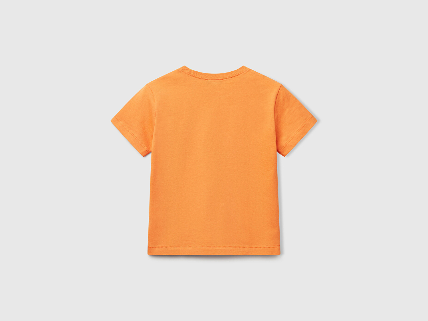 Benetton Erkek Bebek Turuncu Benetton Logo Baskılı T-Shirt