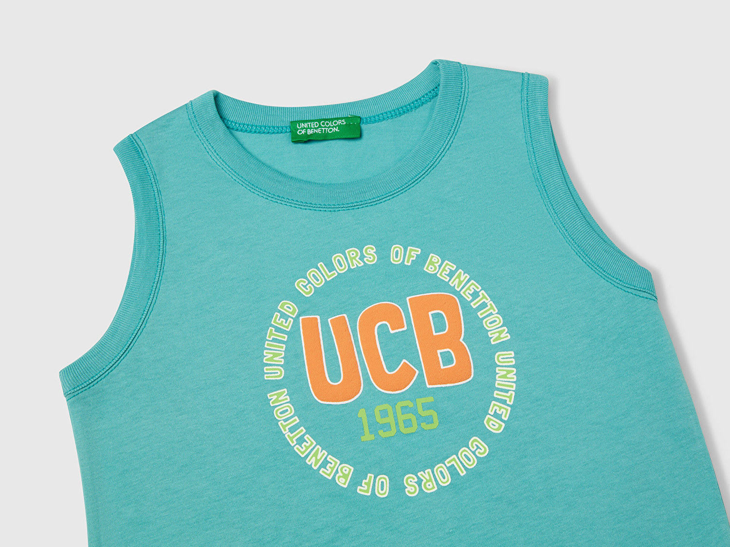 Benetton Erkek Bebek Mint Yeşili Benetton Logo Baskılı Kabartma Detaylı Atlet
