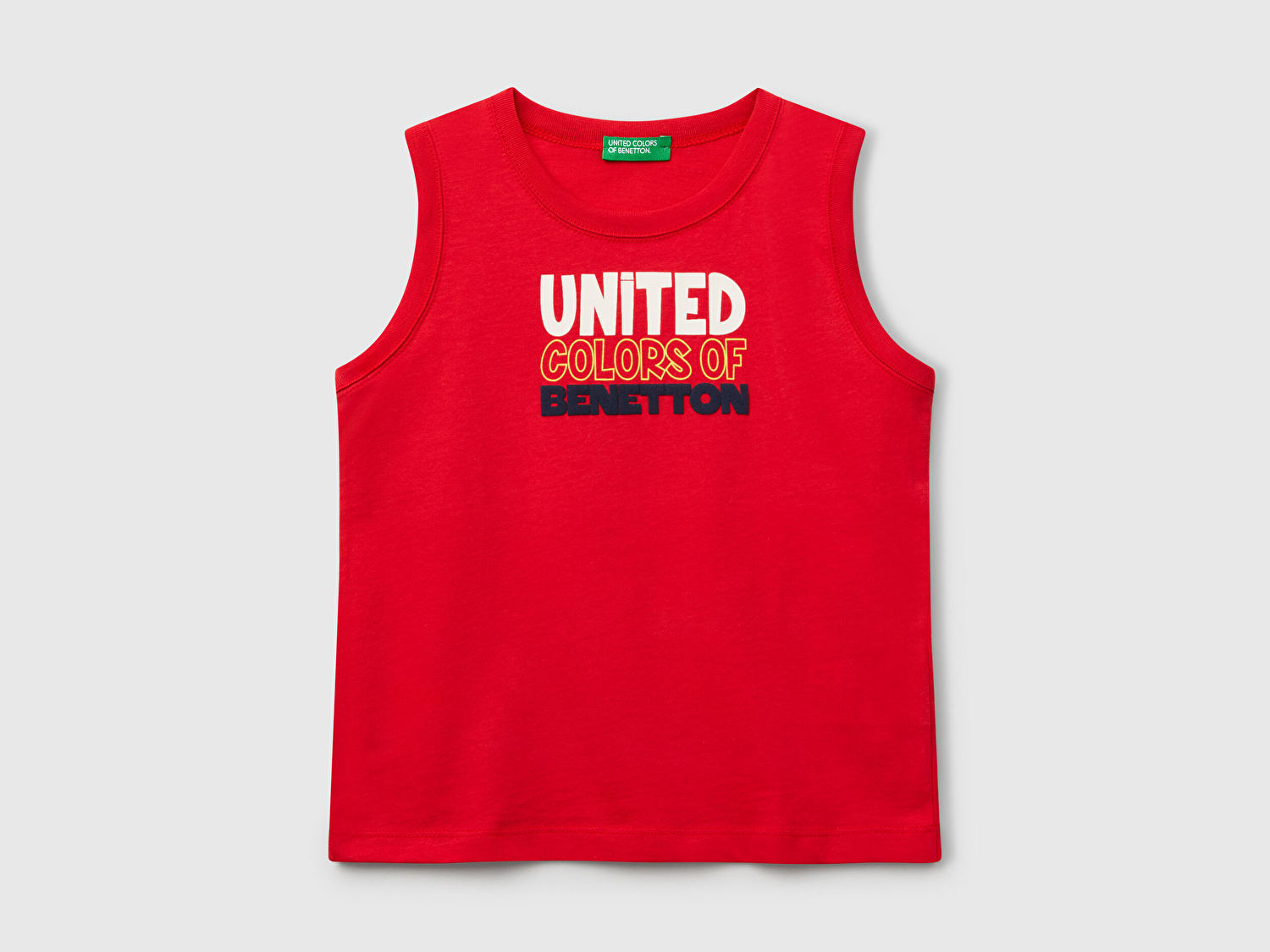 Benetton Erkek Bebek Kırmızı Benetton Logo Baskılı Kabartma Detaylı Atlet