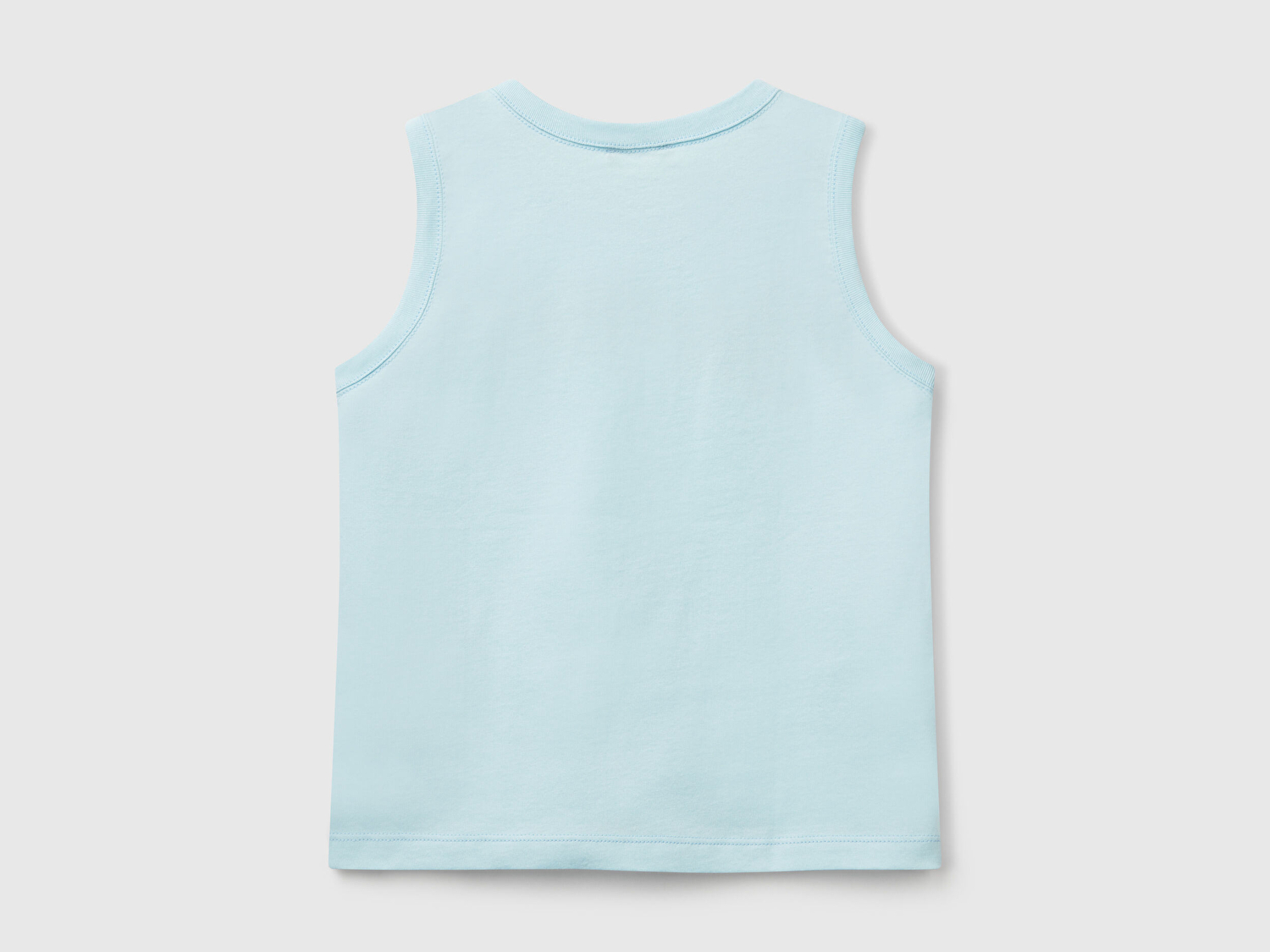 Benetton Erkek Bebek Turkuaz Benetton Logo Baskılı Kabartma Detaylı Atlet