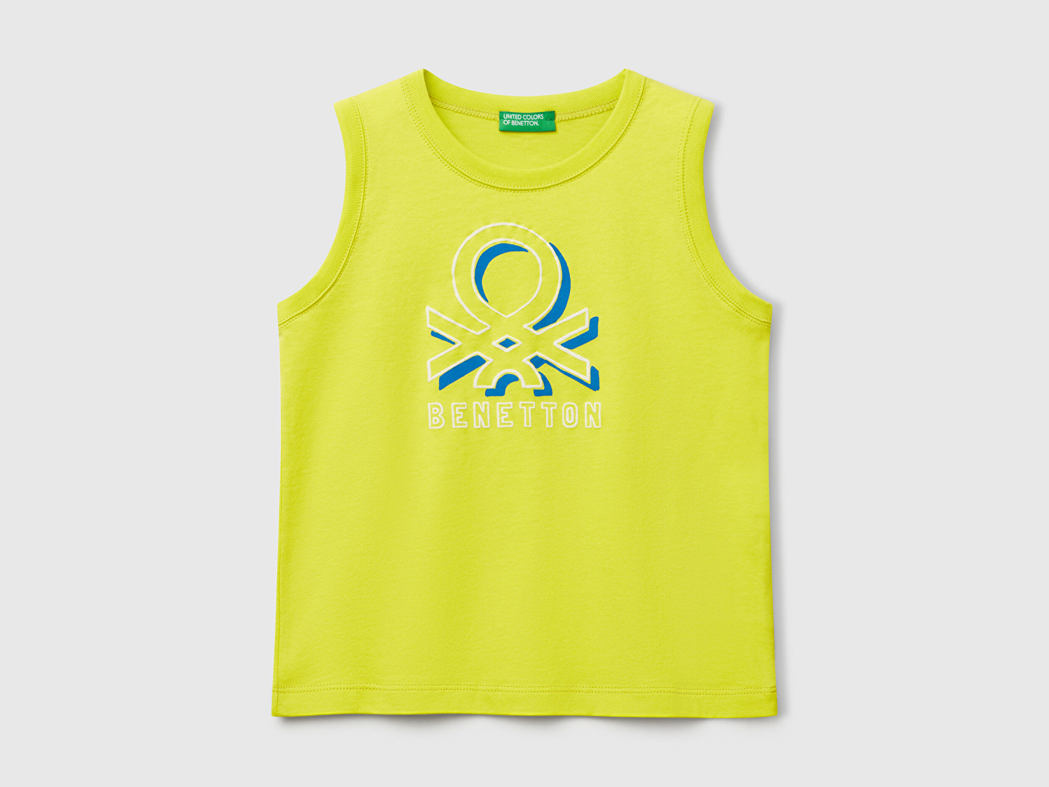Benetton Erkek Bebek Sarı Benetton Logo Baskılı Kabartma Detaylı Atlet