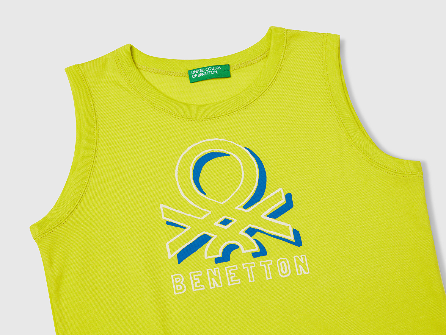 Benetton Erkek Bebek Sarı Benetton Logo Baskılı Kabartma Detaylı Atlet
