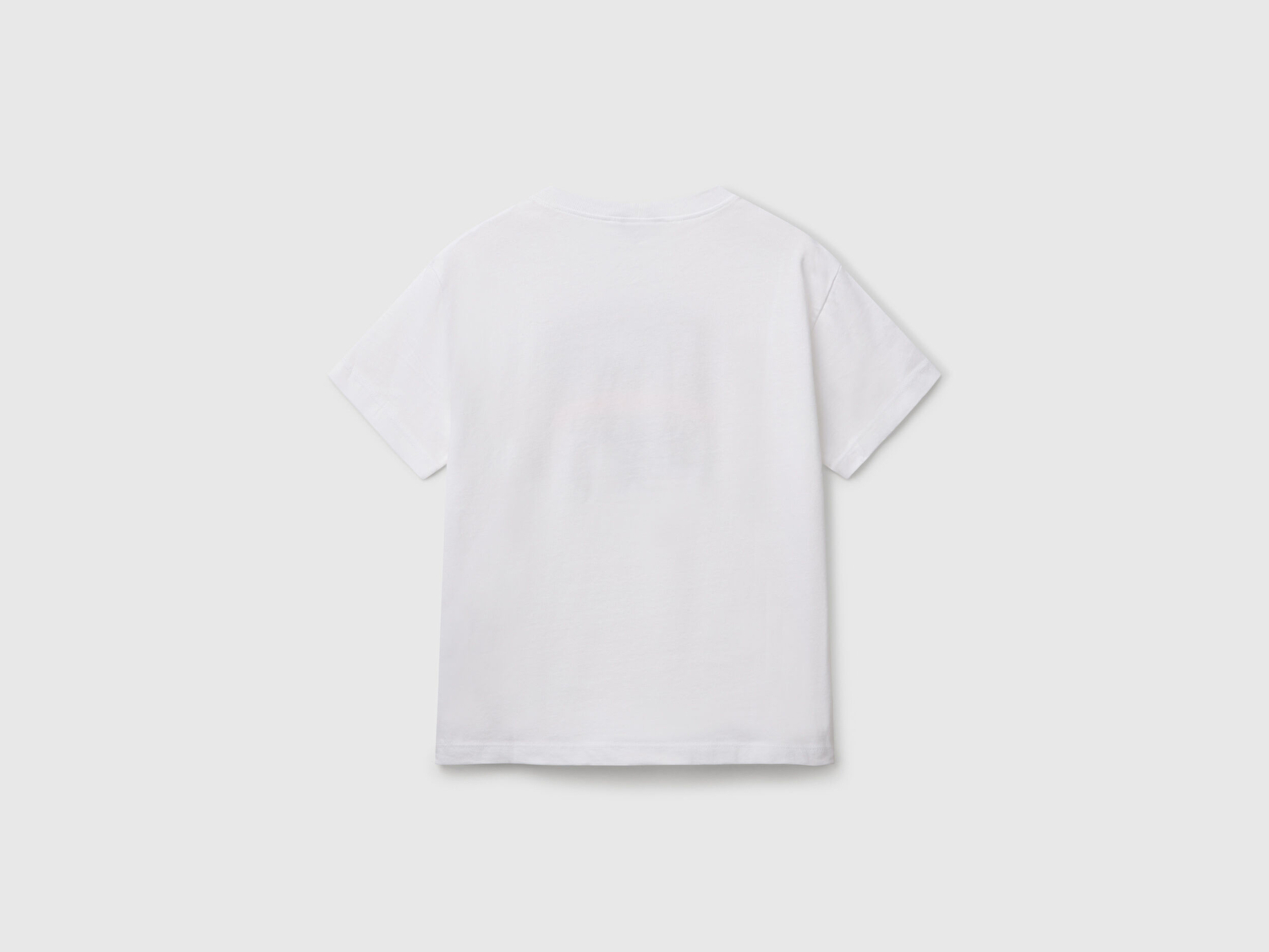 Benetton Erkek Çocuk Beyaz Benetton Logo Baskılı T-Shirt
