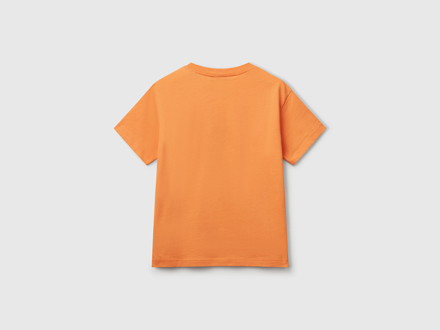 Benetton Erkek Çocuk Turuncu Benetton Logo Baskılı T-Shirt