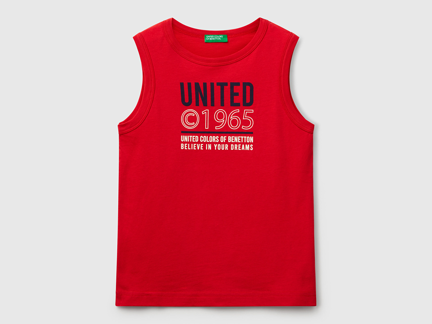Benetton Erkek Çocuk Kırmızı Benetton Logo Baskılı Atlet