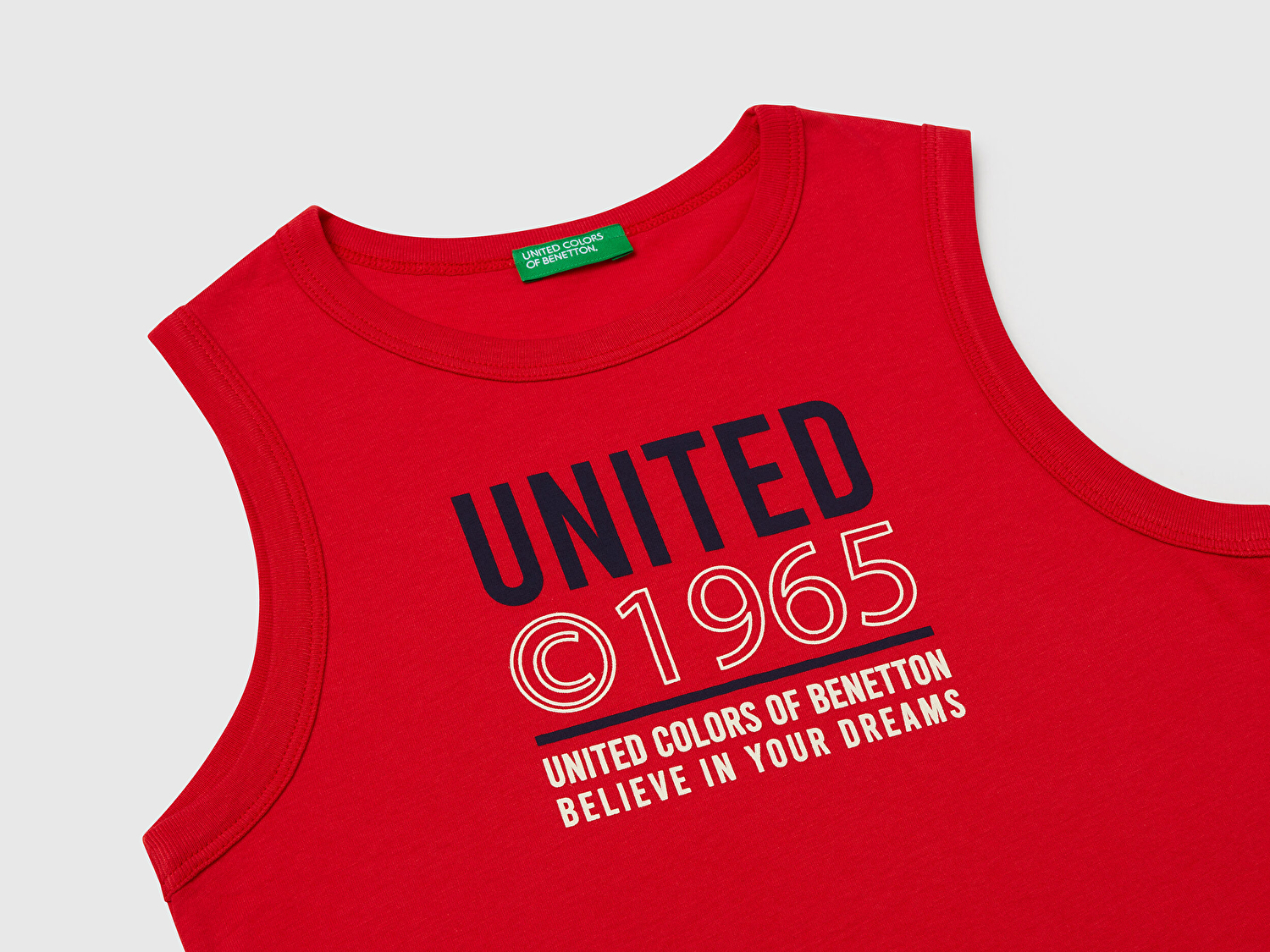 Benetton Erkek Çocuk Kırmızı Benetton Logo Baskılı Atlet