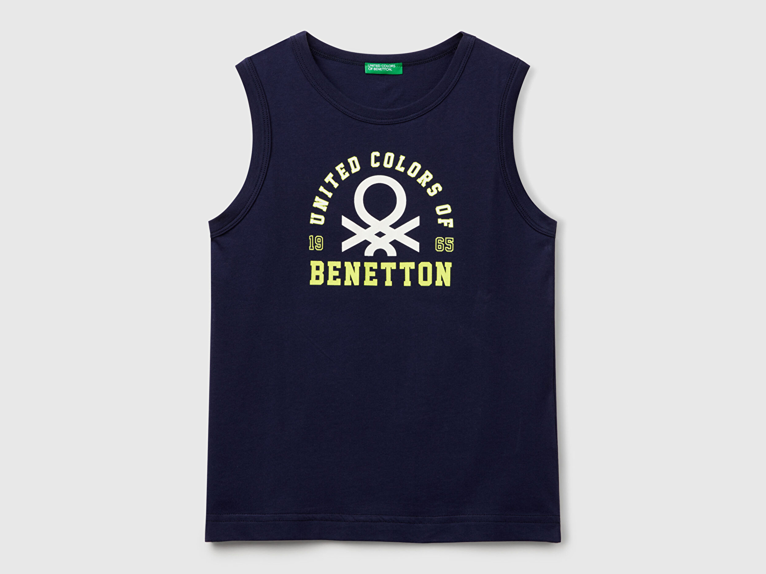 Benetton Erkek Çocuk Lacivert Benetton Logo Baskılı Atlet