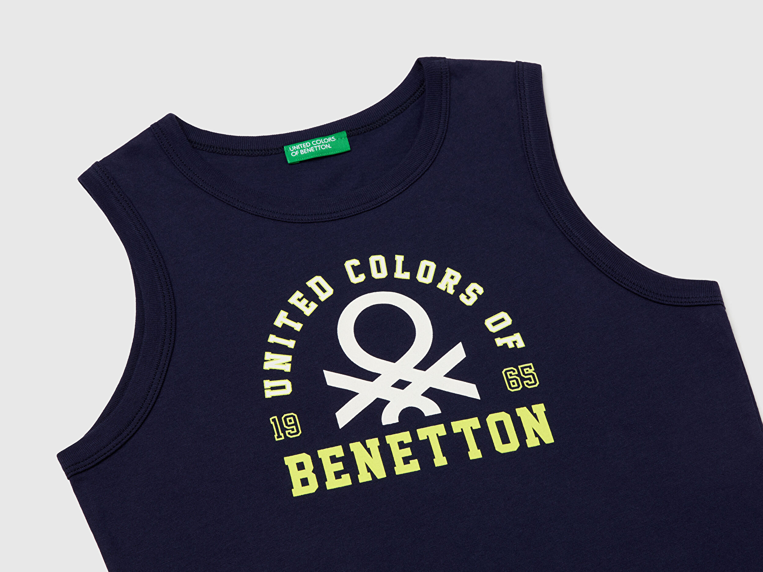 Benetton Erkek Çocuk Lacivert Benetton Logo Baskılı Atlet