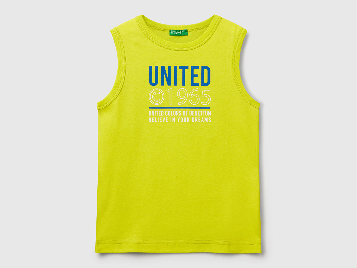 Benetton Erkek Çocuk Sarı Benetton Logo Baskılı Atlet