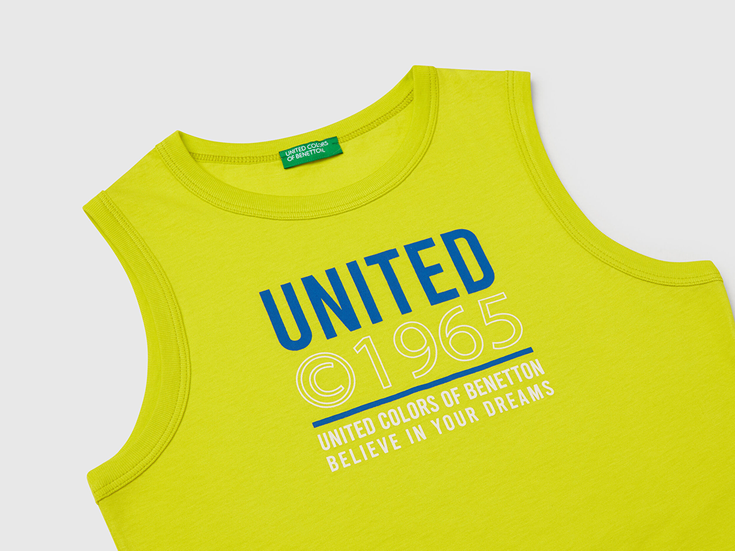 Benetton Erkek Çocuk Sarı Benetton Logo Baskılı Atlet