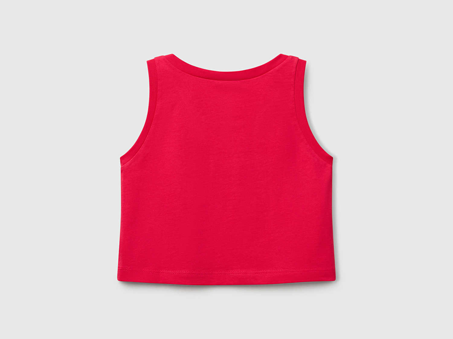 Benetton Kız Çocuk Fuşya Simli Benetton Logo Baskılı Atlet