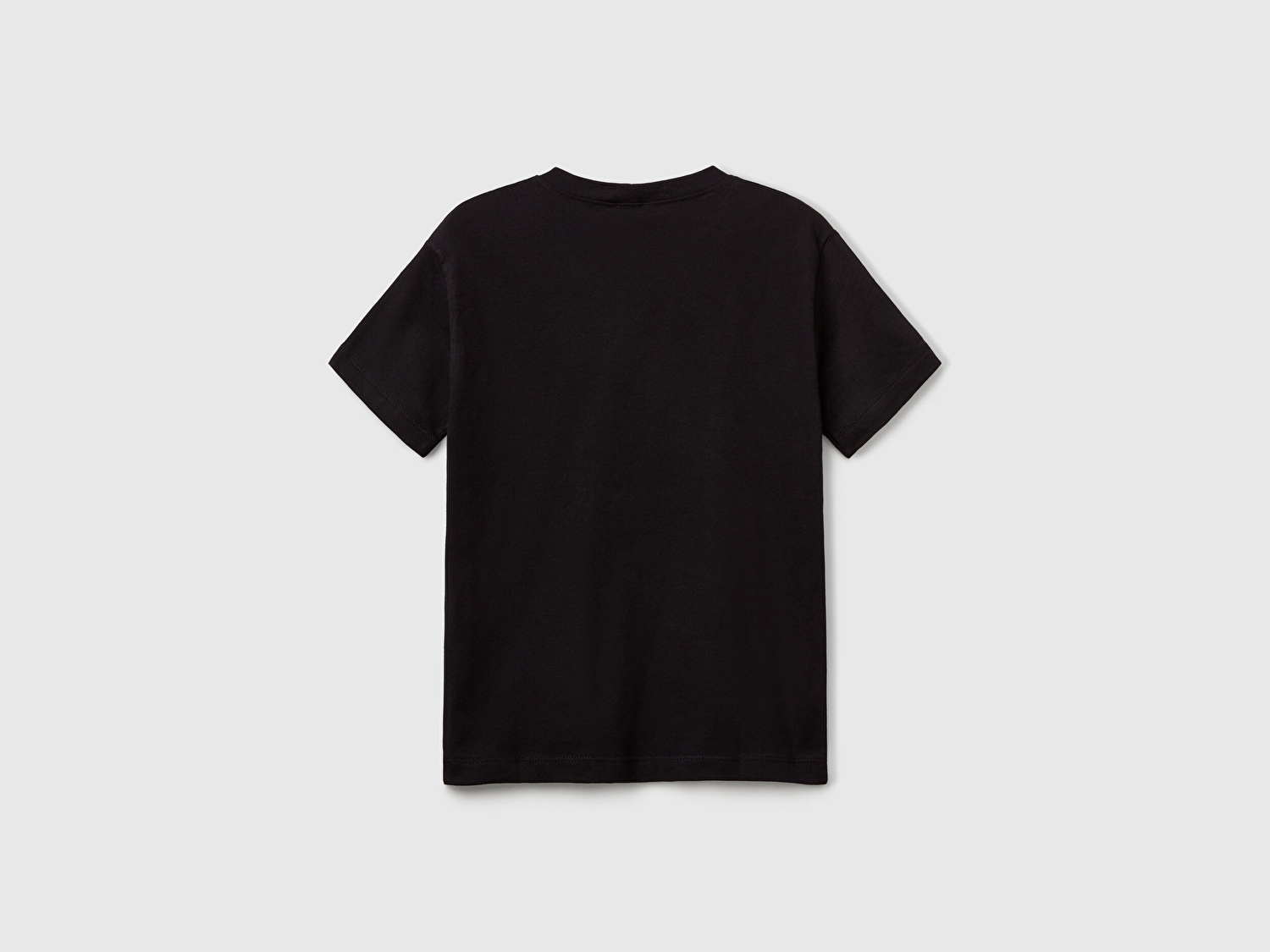 Benetton Erkek Çocuk Siyah Slogan Baskılı T-Shirt