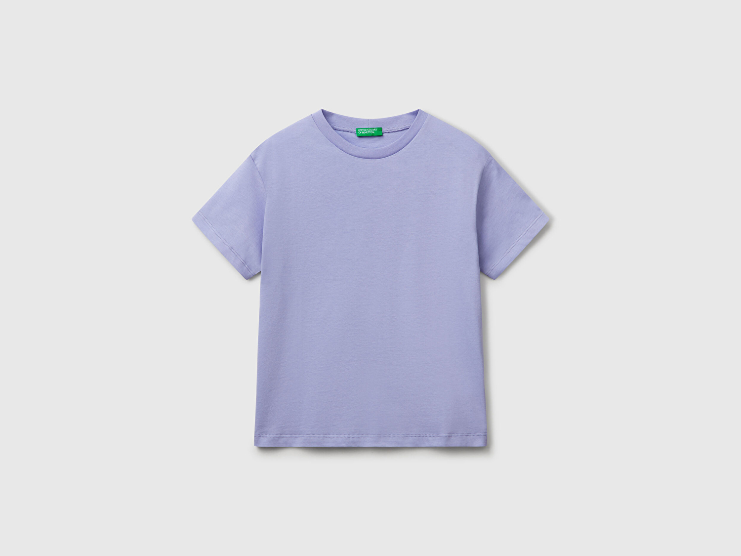 Benetton Erkek Çocuk Mor Slogan Baskılı T-Shirt