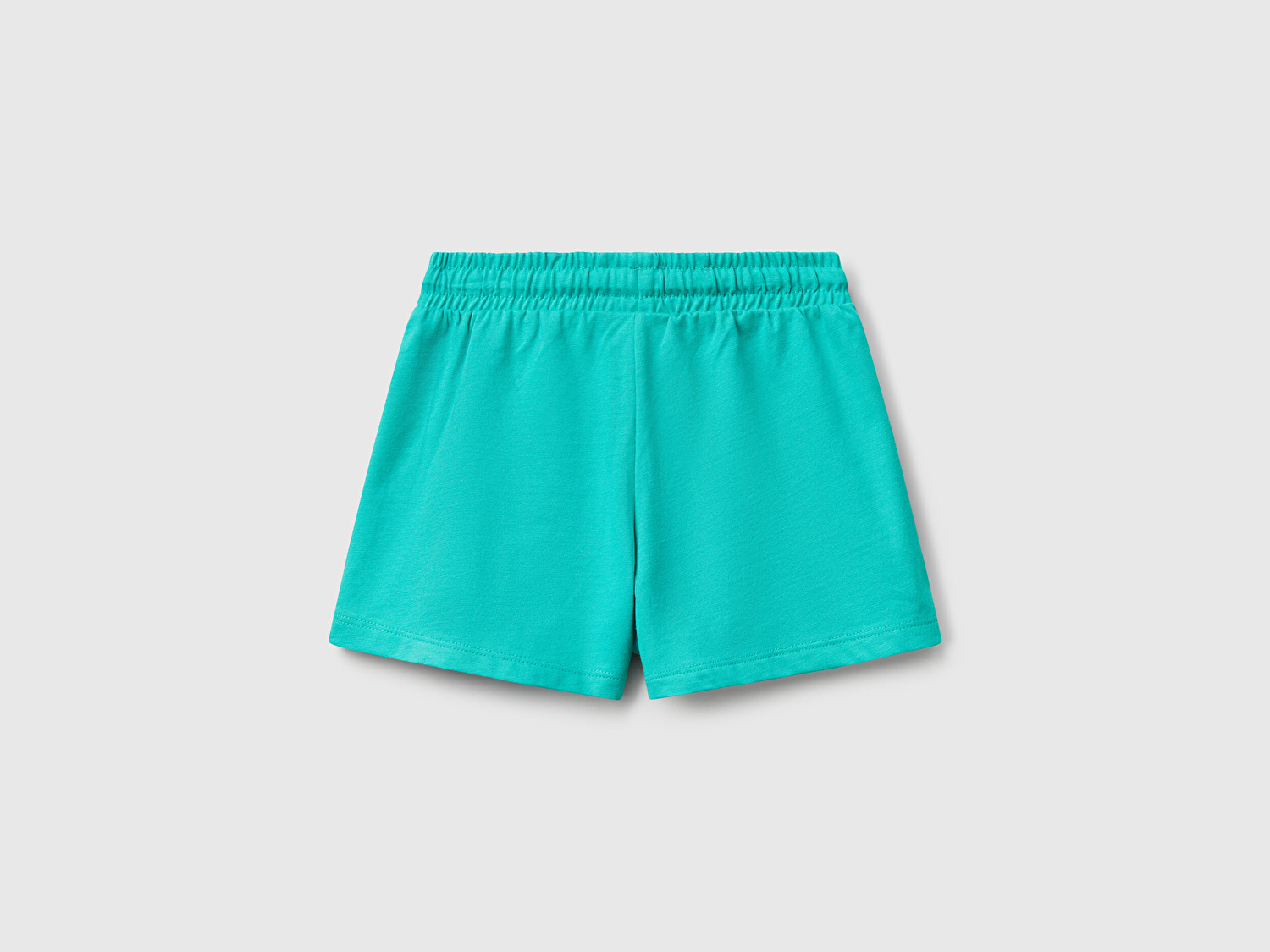 Benetton Kız Bebek Yeşil Logo İşlemeli Beli İpli Şort