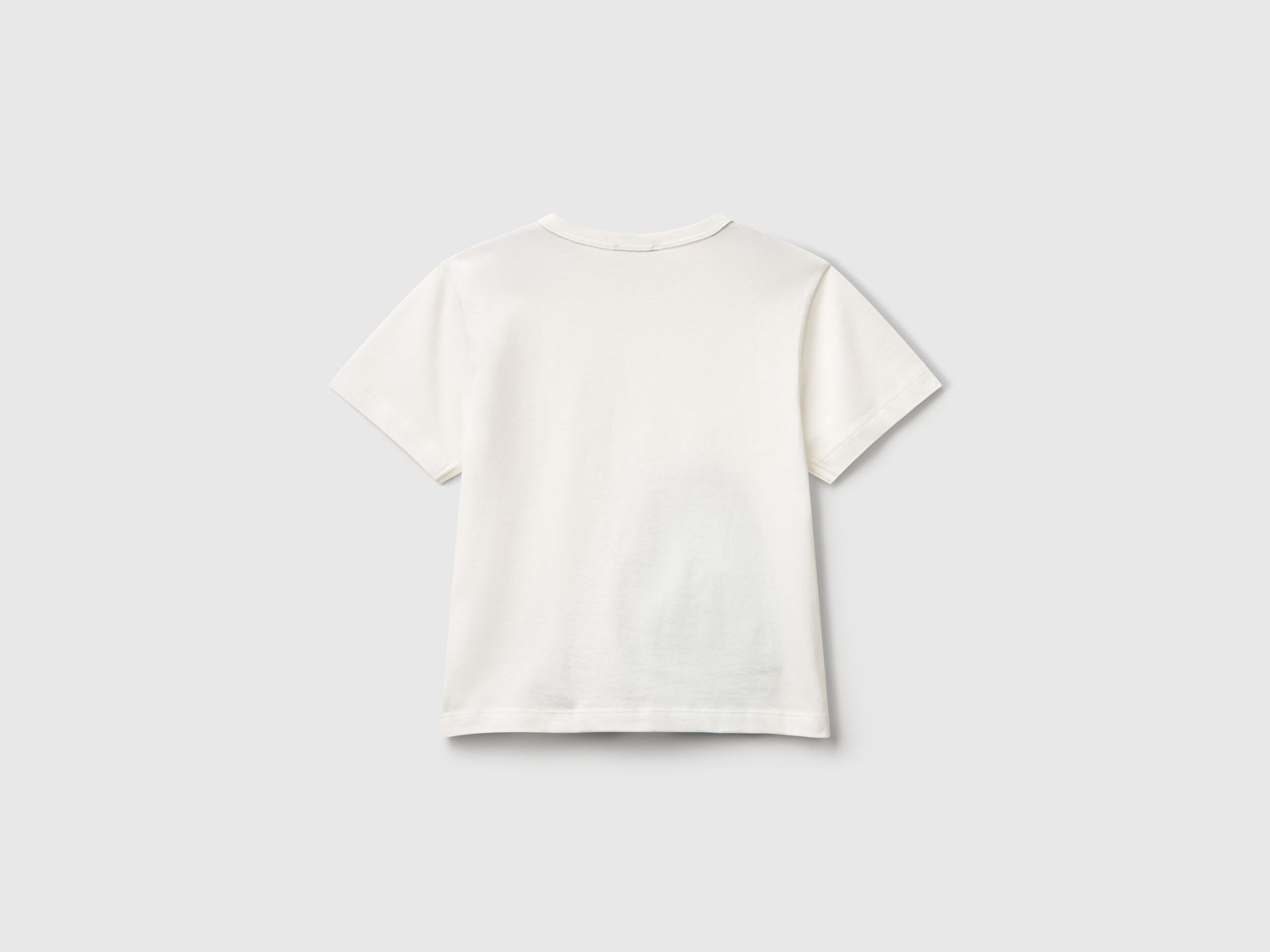 Benetton Erkek Bebek Beyaz 3D Baskılı T-Shirt