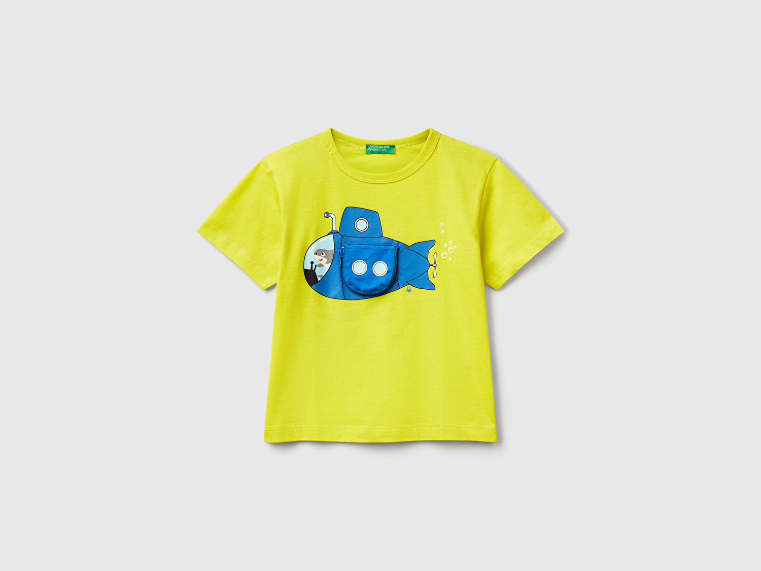 Benetton Erkek Bebek Sarı 3D Baskılı T-Shirt