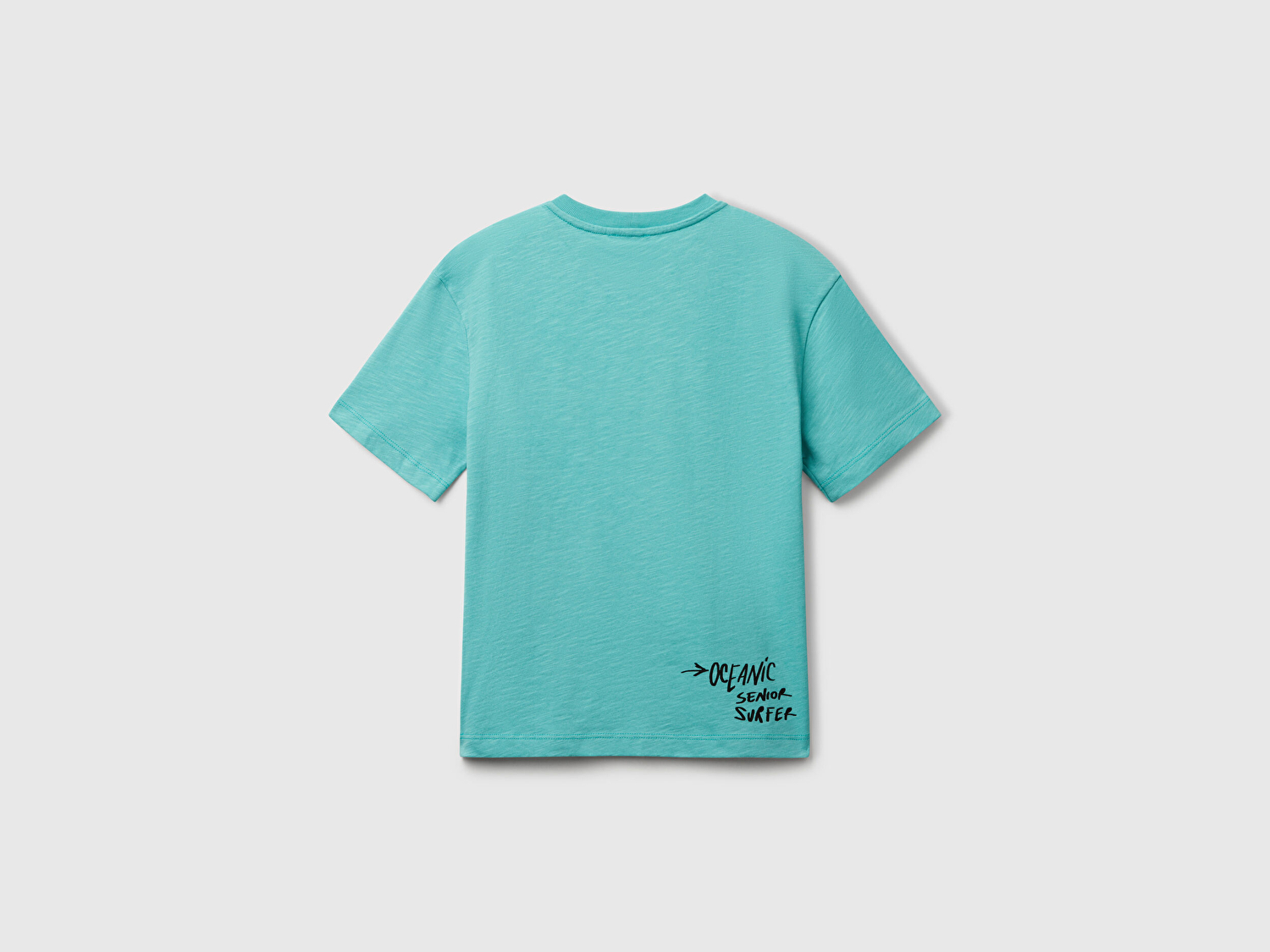 Benetton Erkek Çocuk Mint Yeşili Fotoğraf Baskılı Oversize T-Shirt