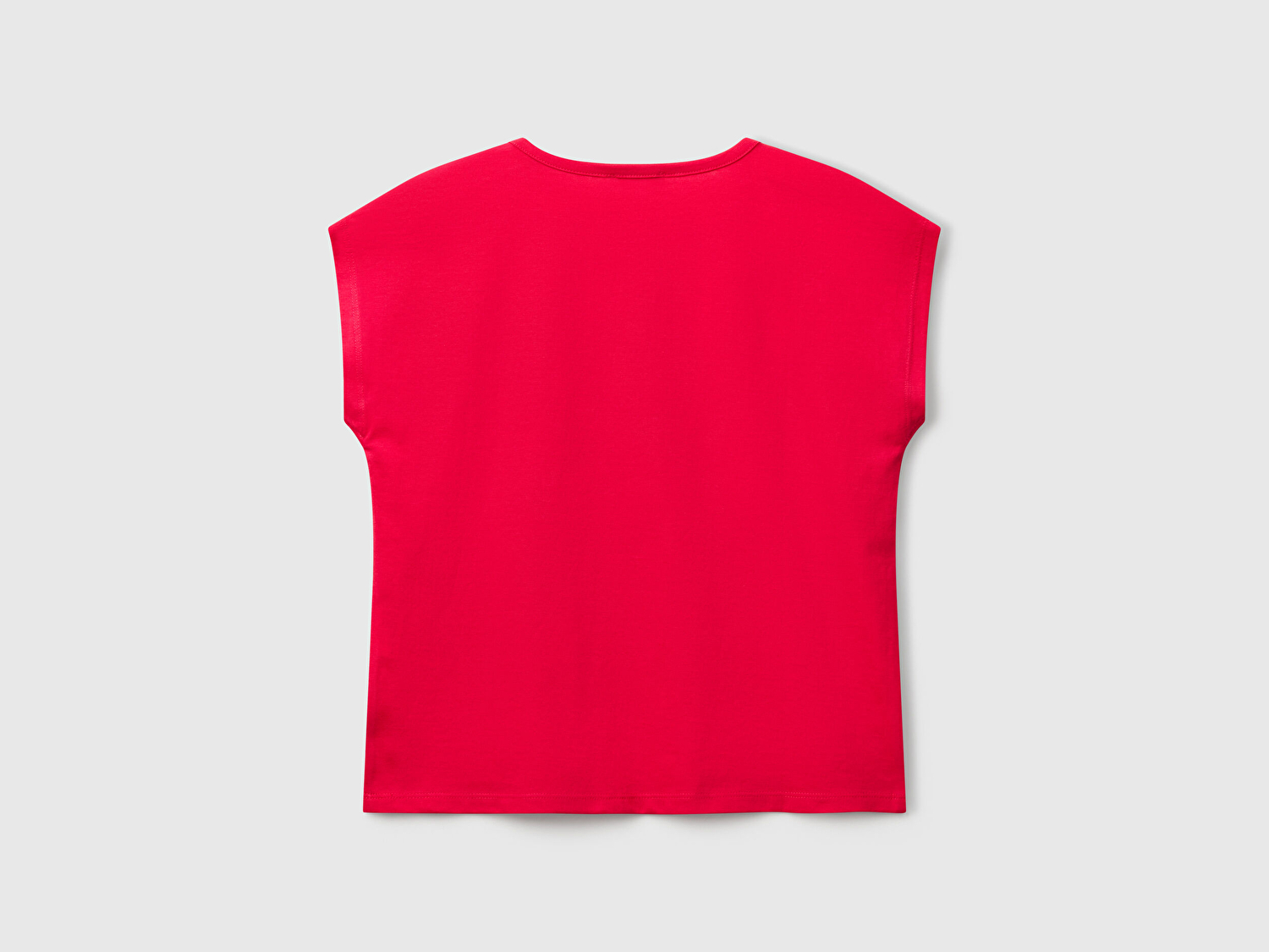 Benetton Kız Çocuk Fuşya Benetton Logo Baskılı T-Shirt