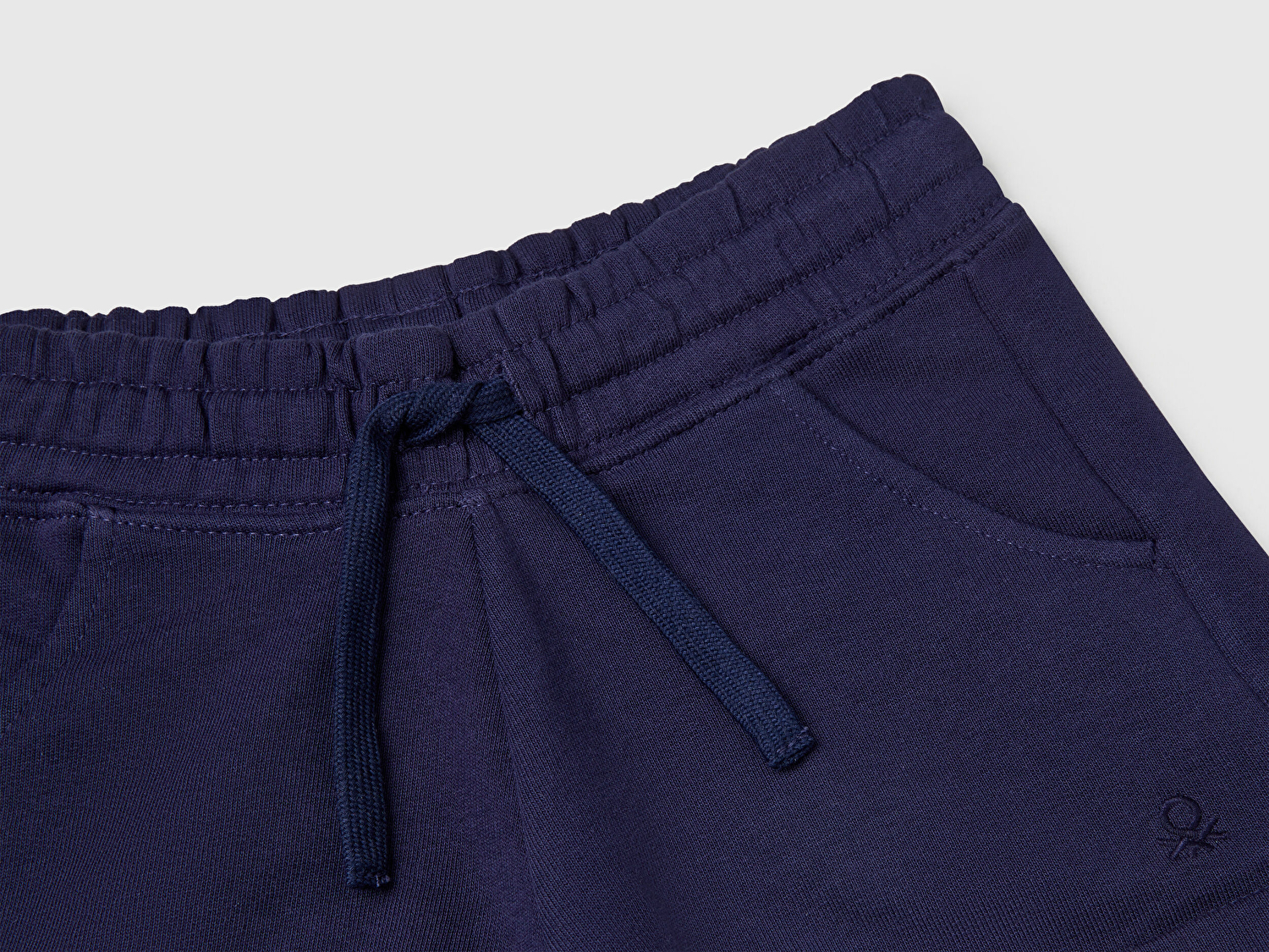 Benetton Kız Çocuk Lacivert Logolu Sweat Şort