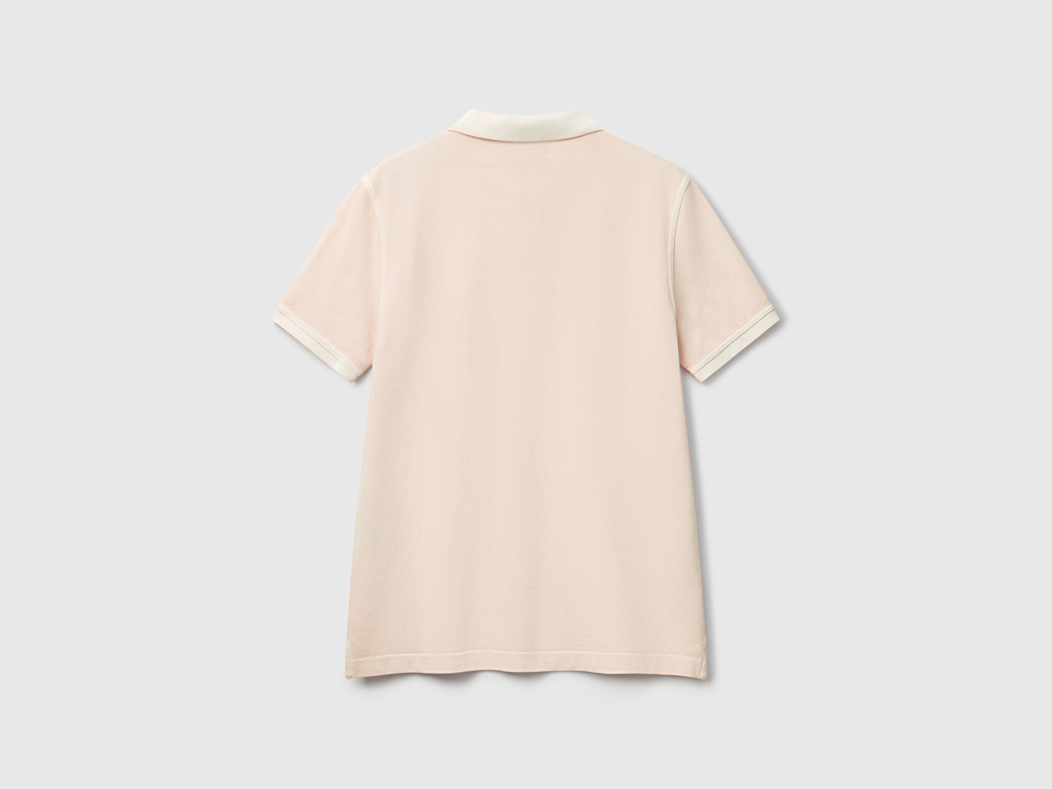 Benetton Erkek Pembe %100 Organik Koton Regular Fit Polo T-Shirt