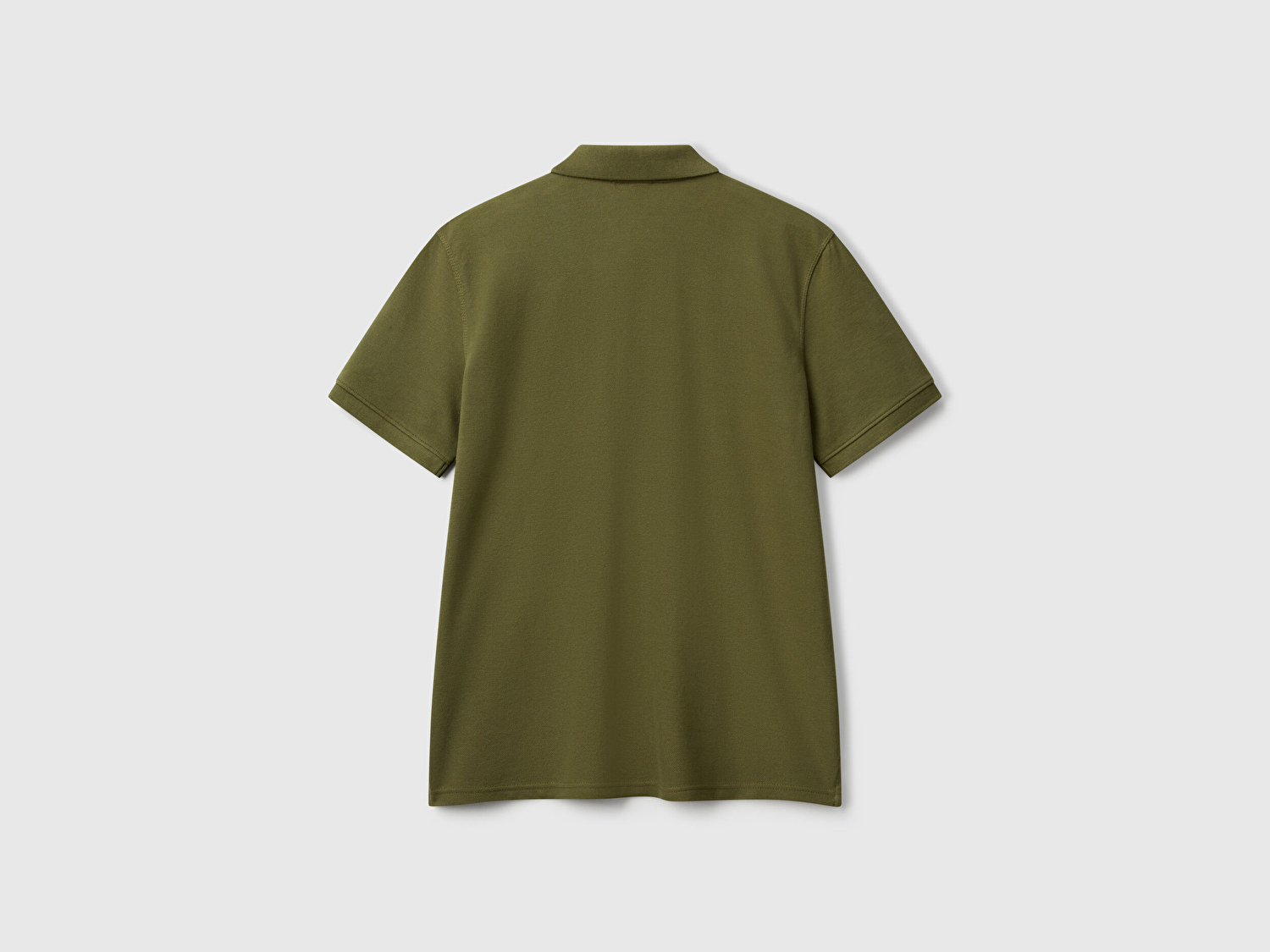 Benetton Erkek Haki %100 Koton Peanuts Baskılı Polo T-Shirt