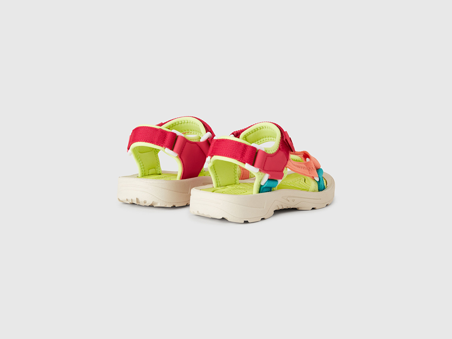 Benetton Erkek Çocuk Sarı Çift Bantlı Cırt Cırtlı Sandalet