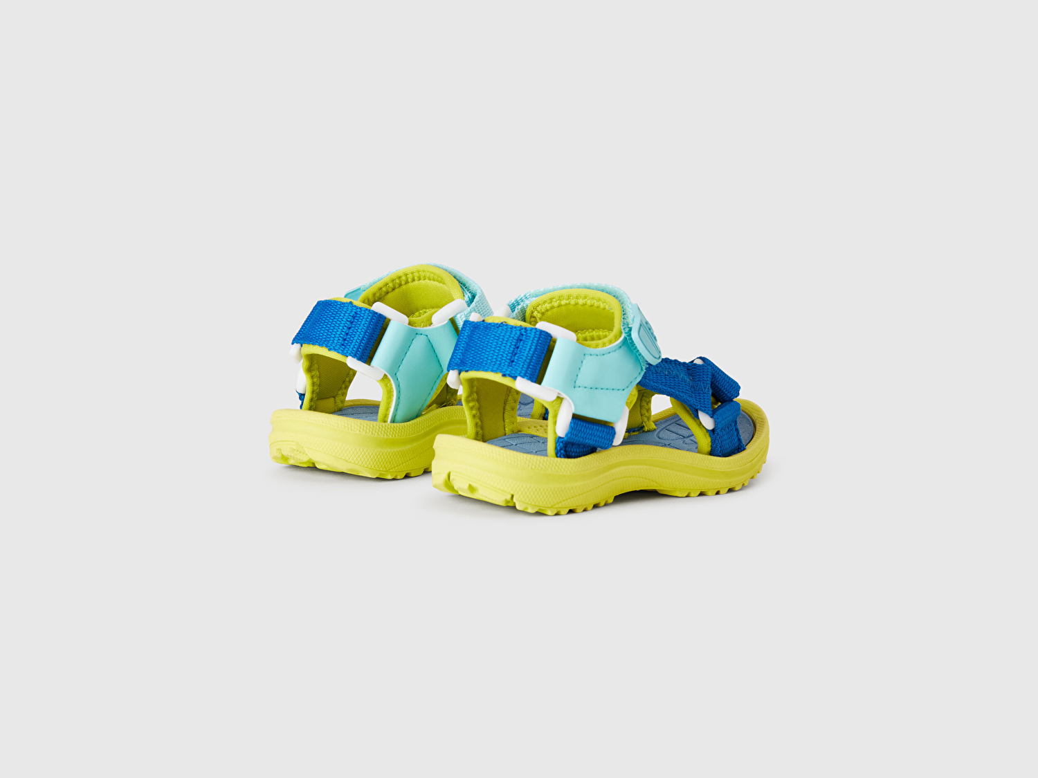 Benetton Erkek Bebek Turkuaz Çift Bantlı Cırt Cırtlı Sandalet