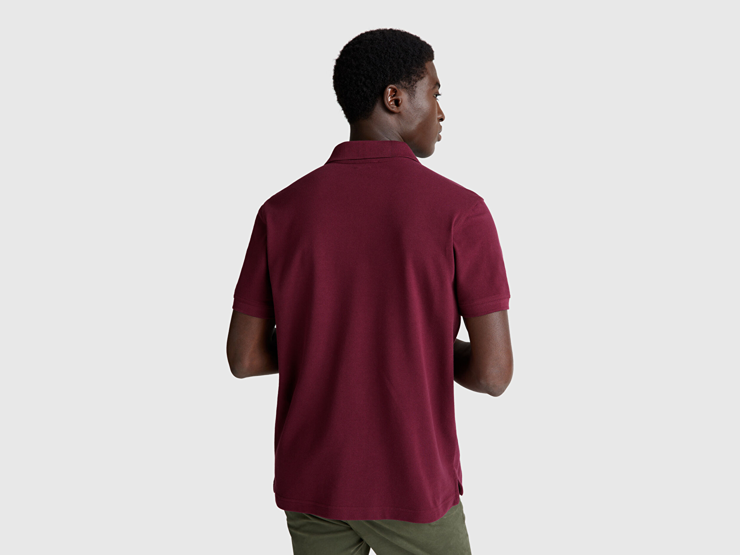 Benetton Erkek Mürdüm Regular Fit Kısa Kollu Polo T-Shirt