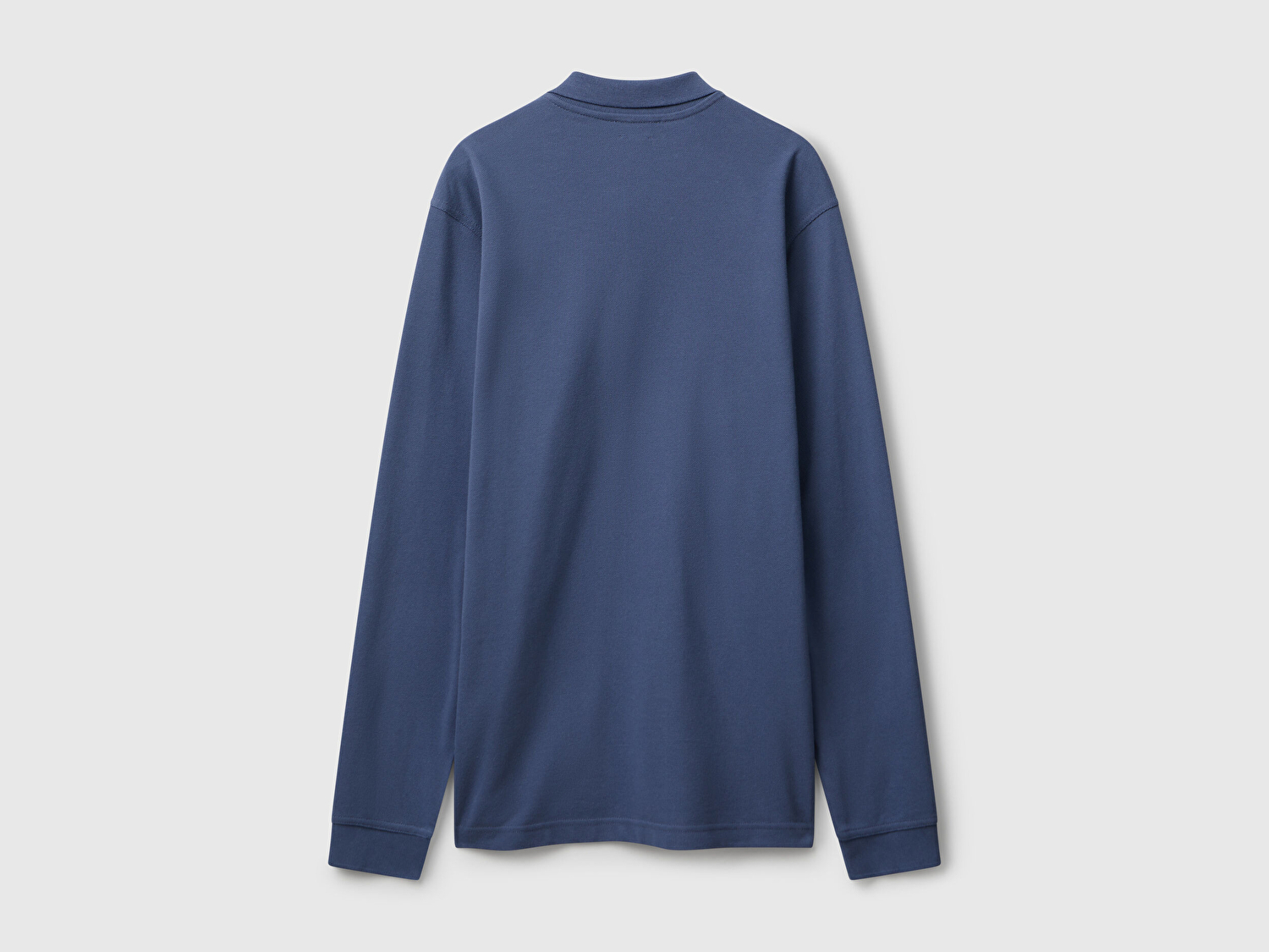 Benetton Erkek Havacı Mavi Uzun Kol Polo T-Shirt