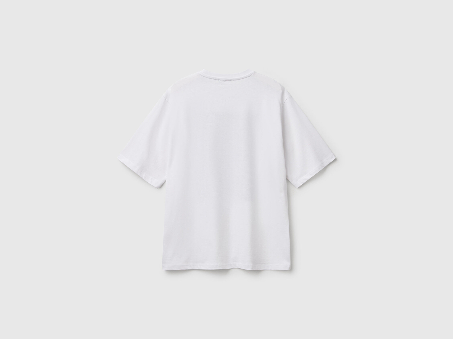 Benetton Kadın Mürdüm Mix Koton Karışımlı Baskılı T-Shirt
