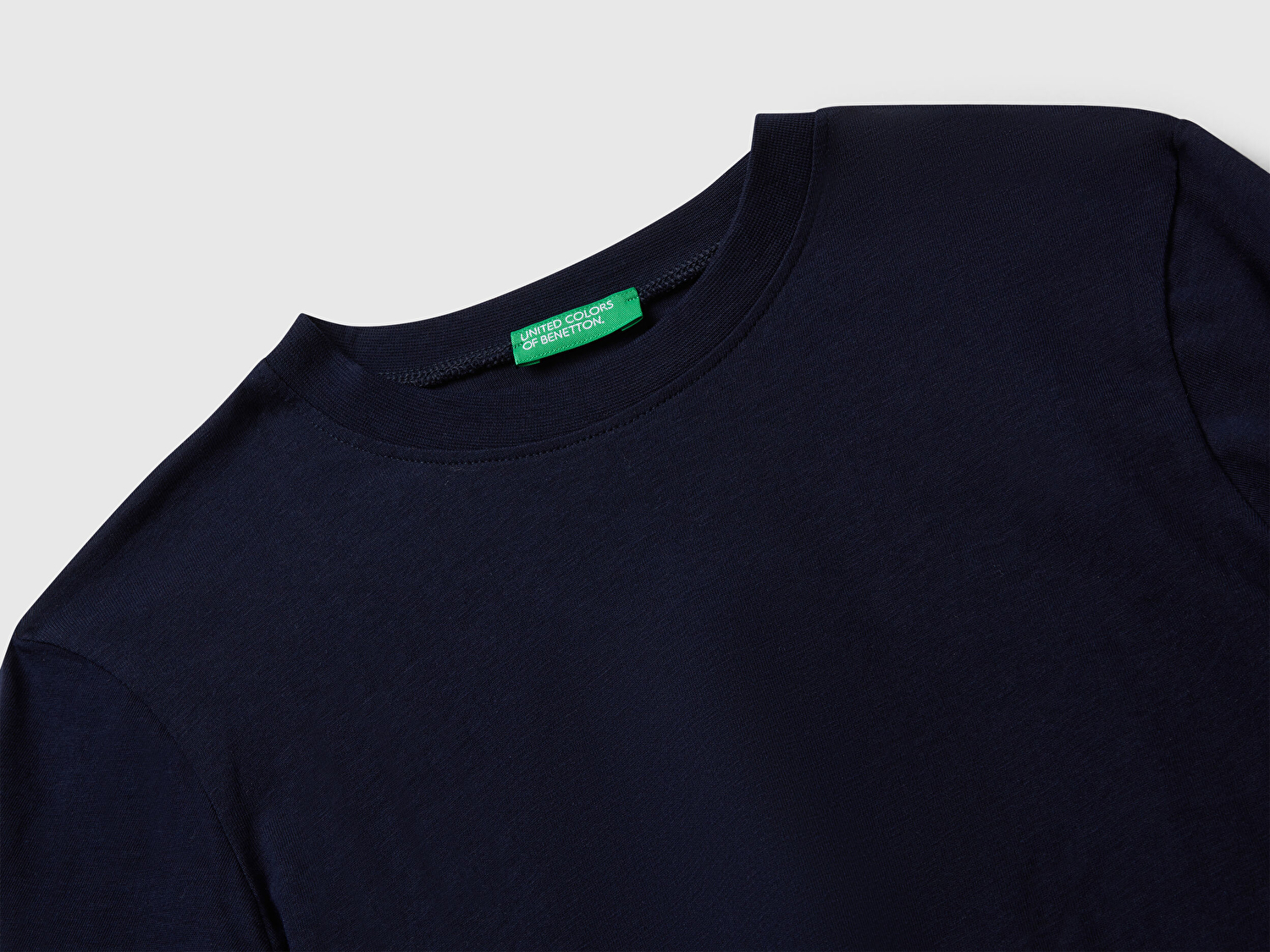 Benetton Erkek Bebek Lacivert Baskılı Bisiklet Yaka Uzun Kollu T-shirt