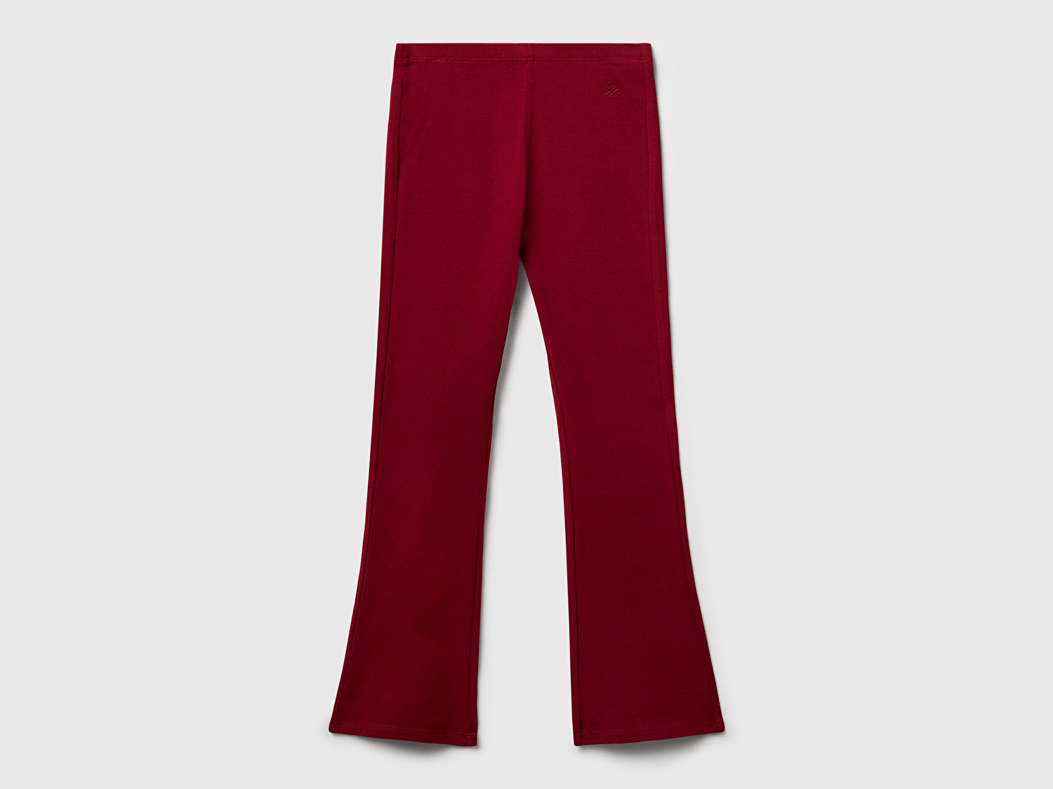 Benetton Kız Çocuk Bordo Geniş Paça Logo Detaylı Tayt