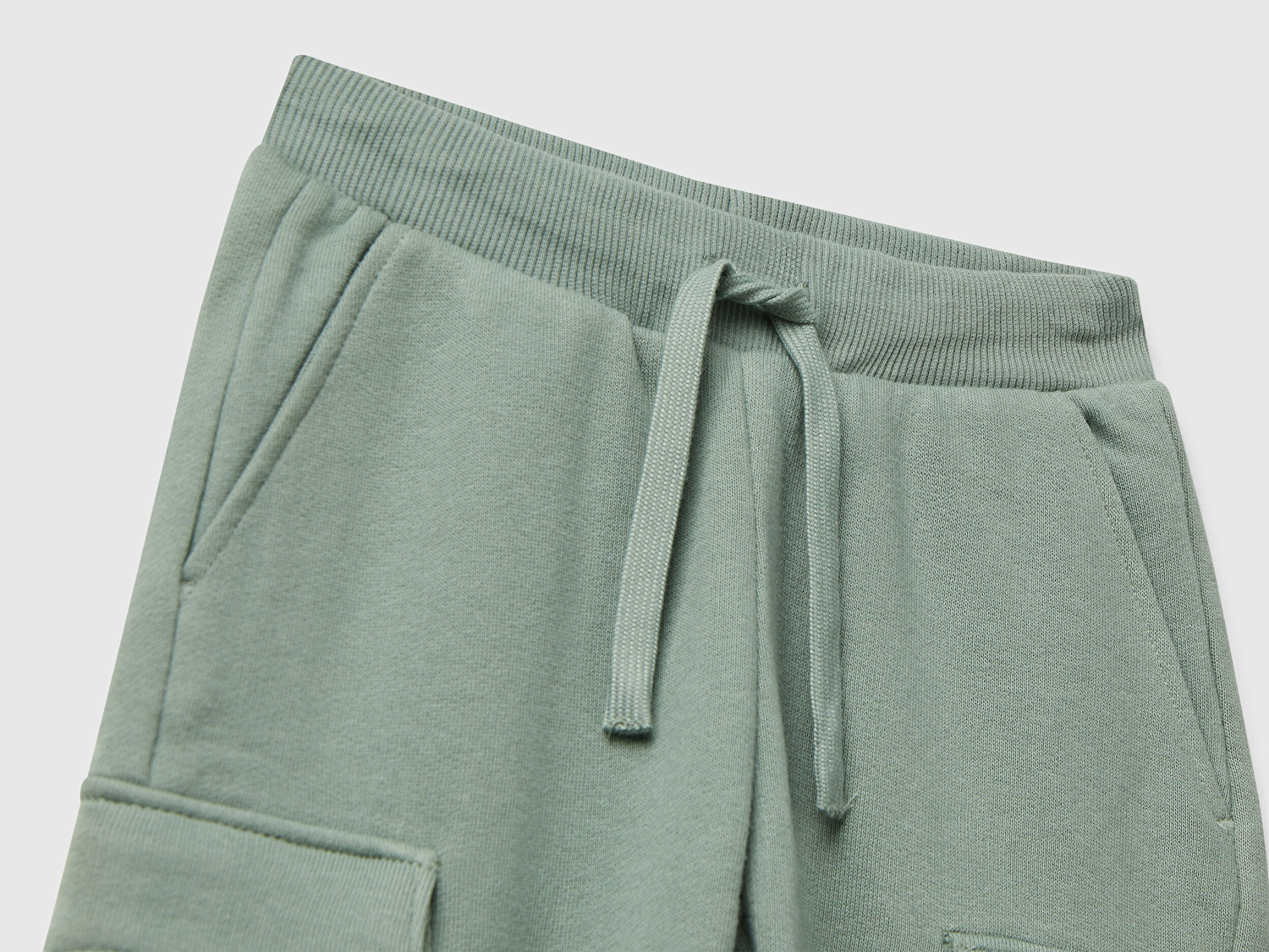 Benetton Erkek Bebek Haki Cep Detaylı Beli İpli  Eşofman Altı