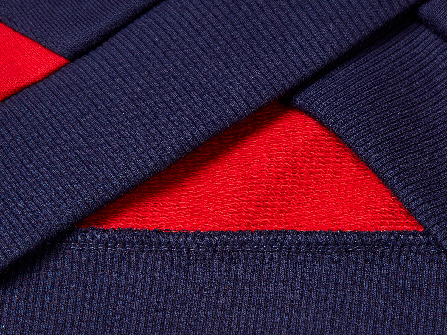Benetton Erkek Bebek Kırmızı-Gri Logo Detaylı Önü Fermuarlı Ribana Detaylı Sweatshirt