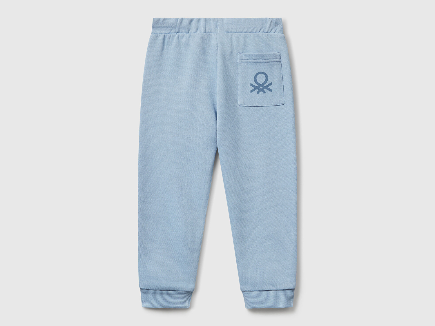 Benetton Erkek Bebek Mavi Arka Cebi Logo Eşofman Altı